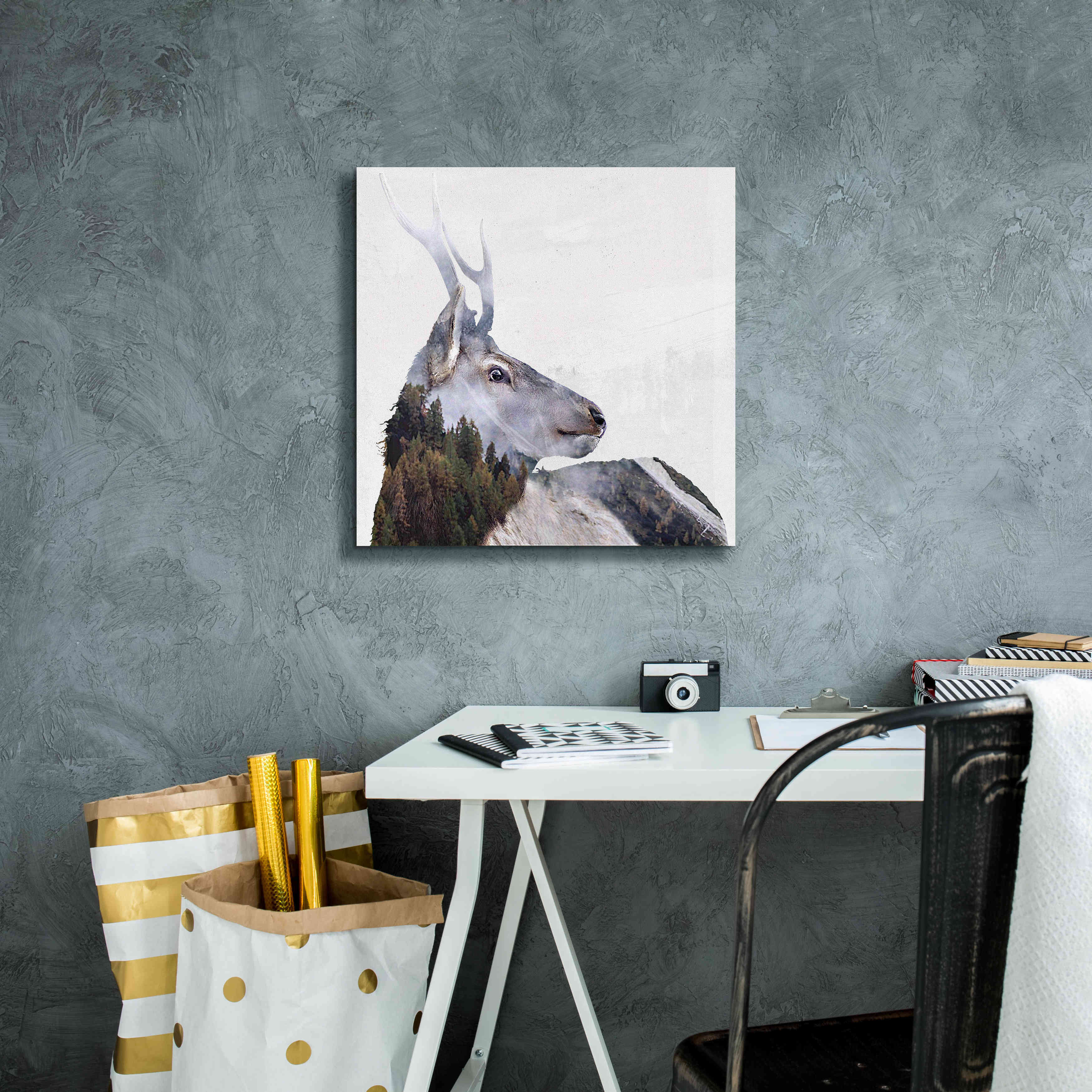'Alpine Stag' by Karen Smith Giclee Canvas Wall Art,18x18