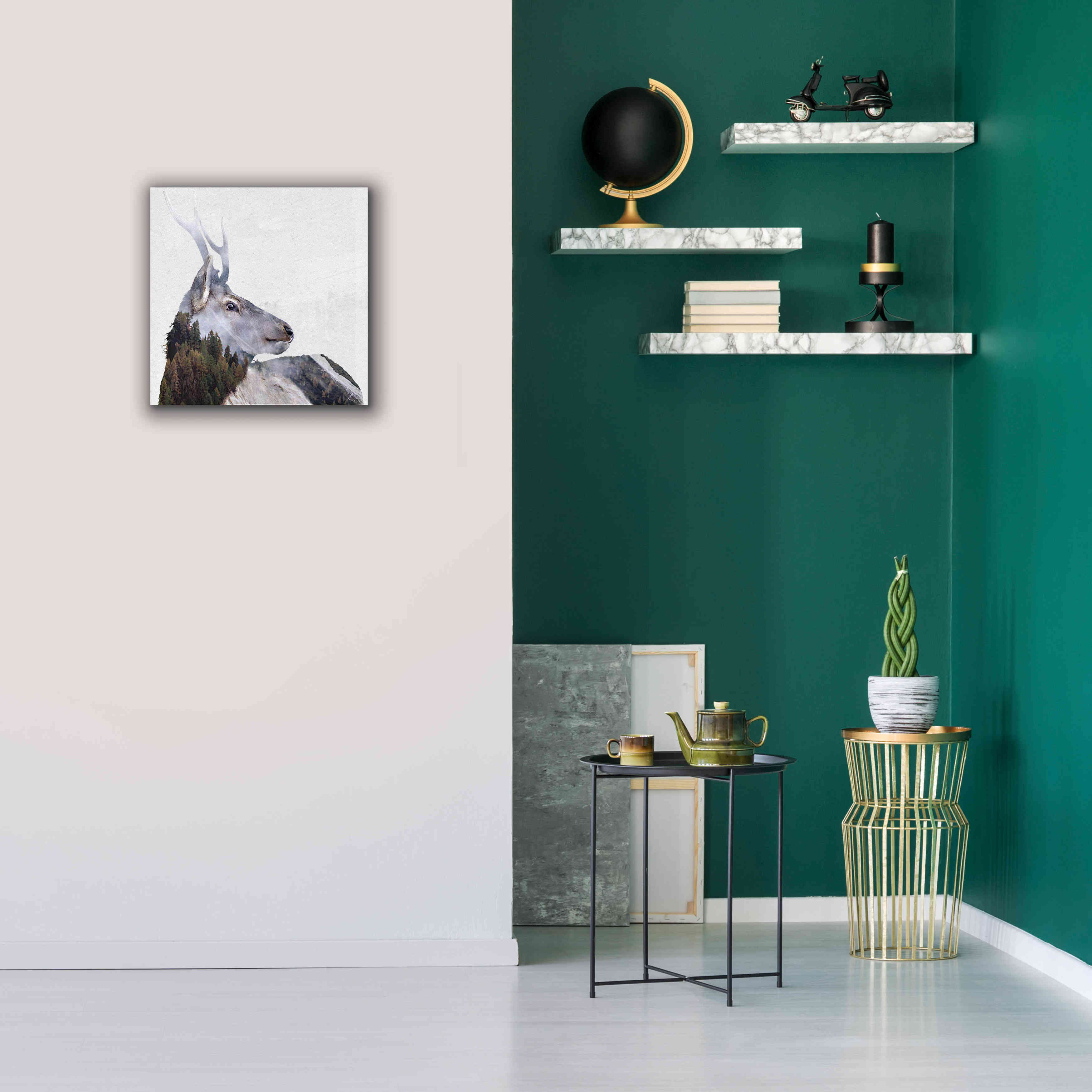 'Alpine Stag' by Karen Smith Giclee Canvas Wall Art,18x18