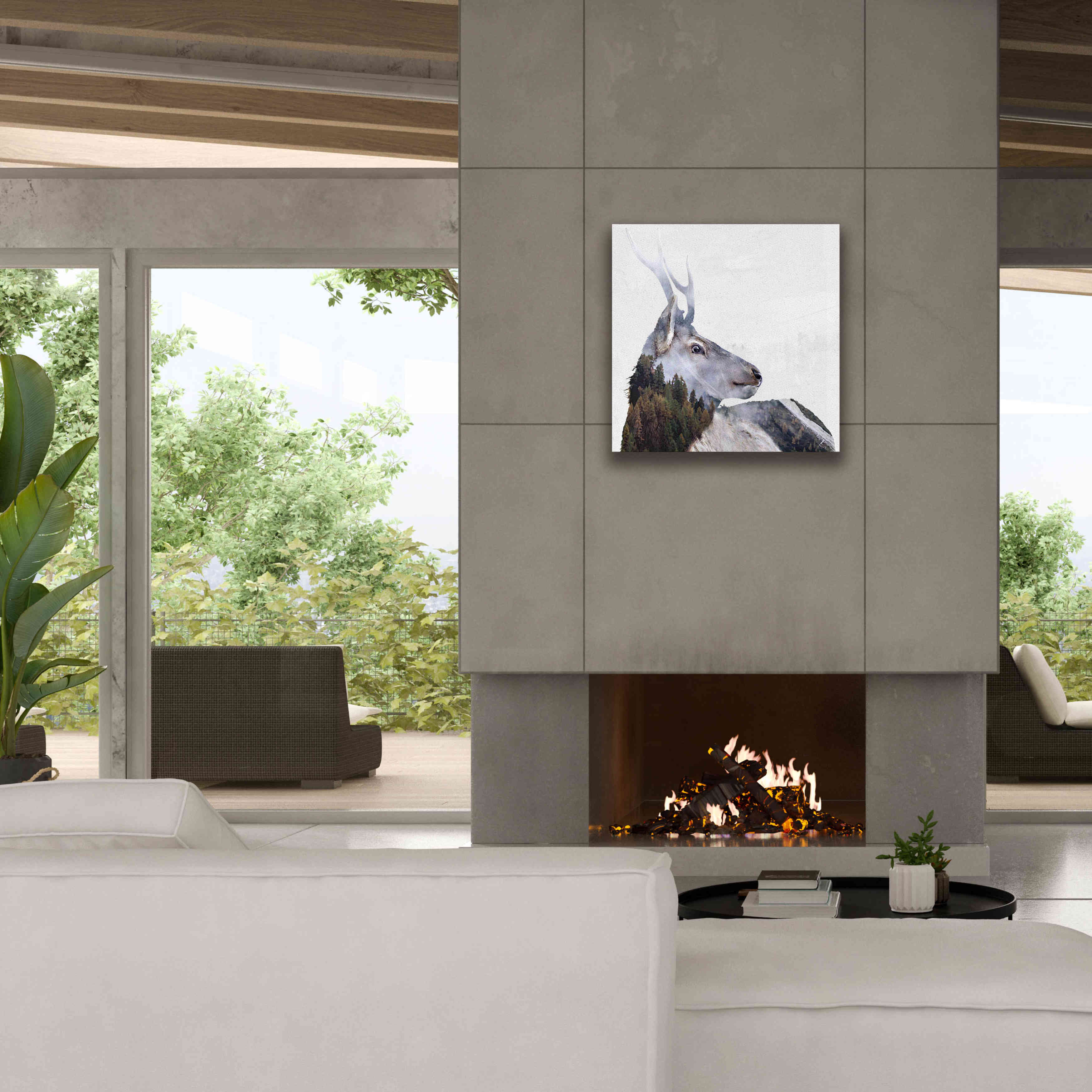 'Alpine Stag' by Karen Smith Giclee Canvas Wall Art,26x26