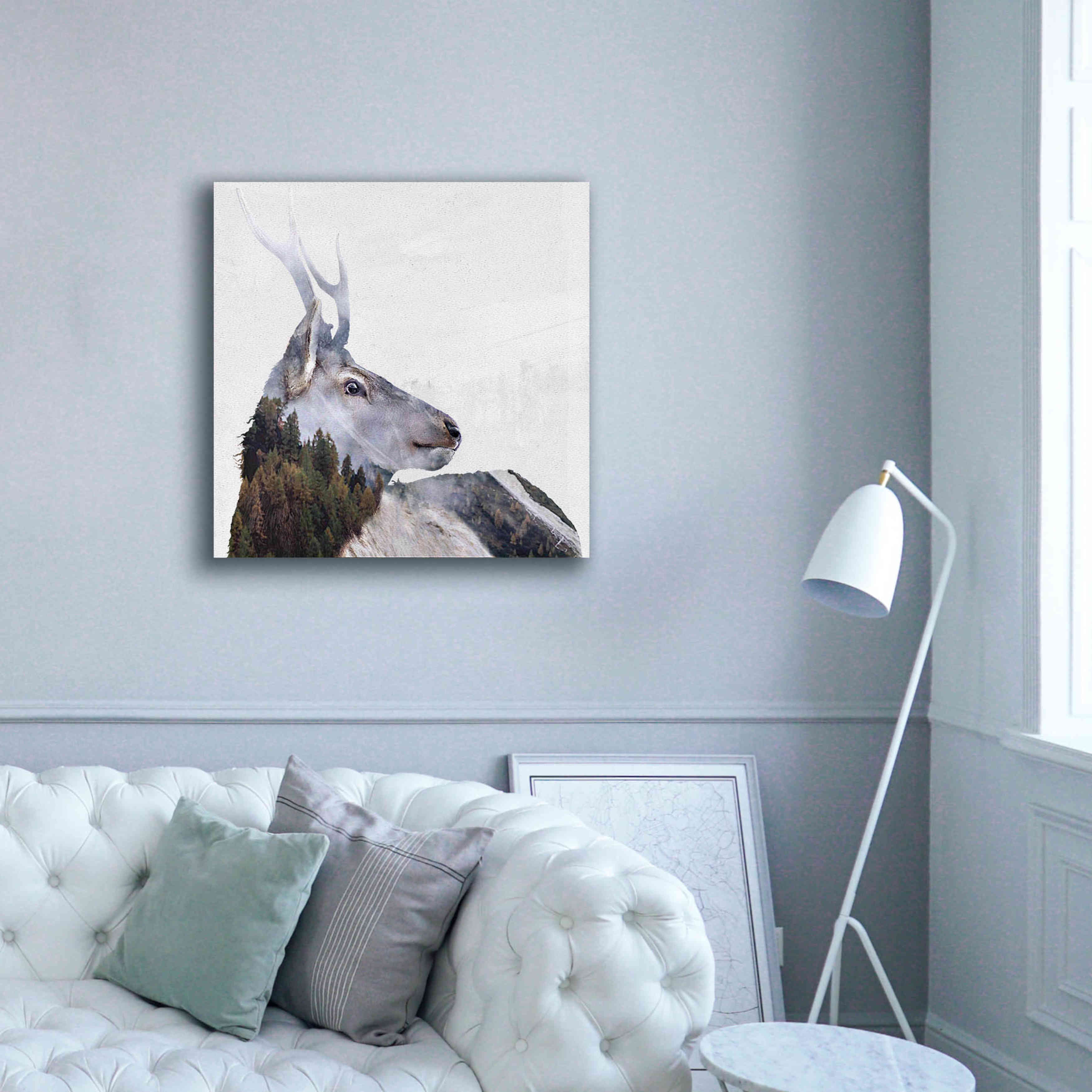 'Alpine Stag' by Karen Smith Giclee Canvas Wall Art,37x37