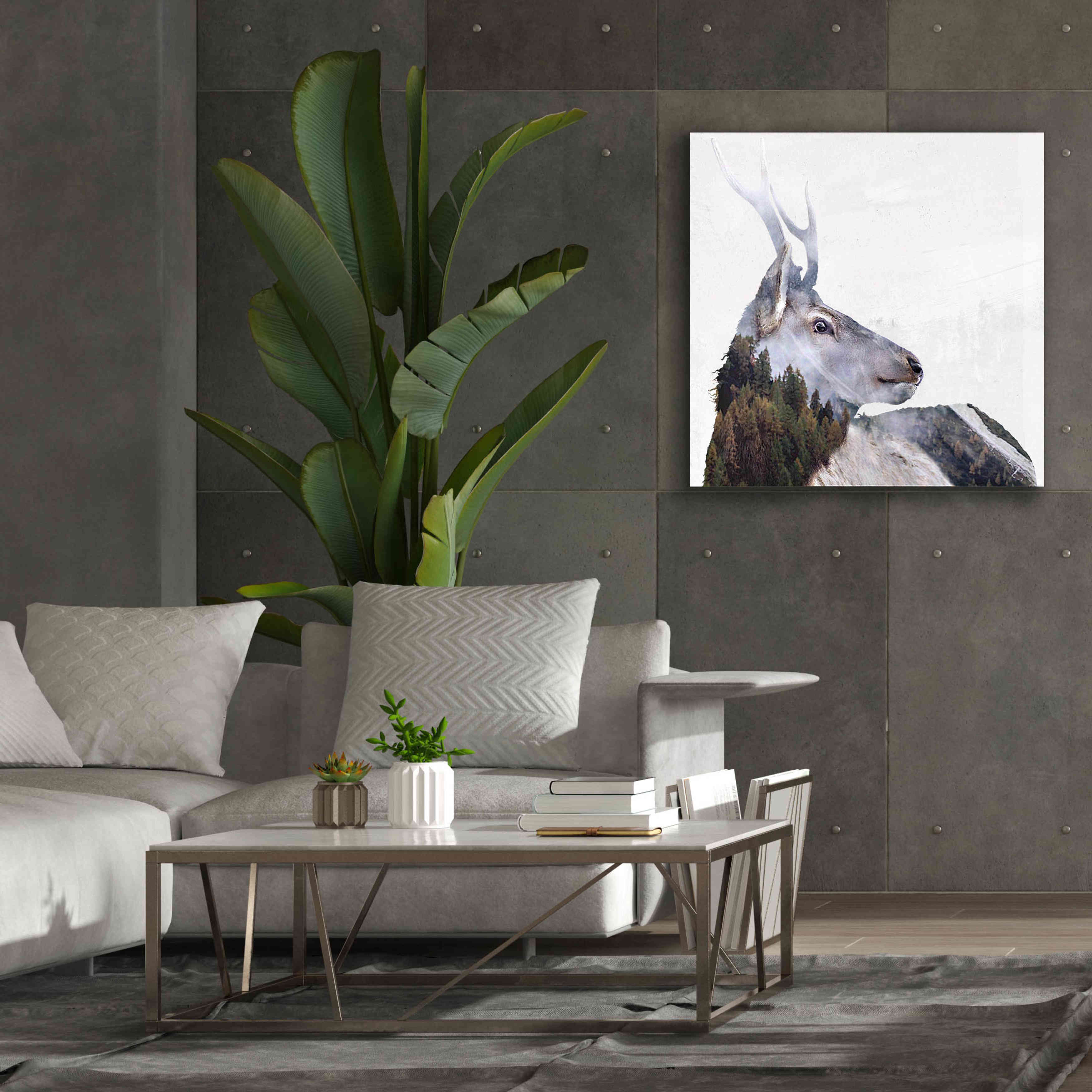 'Alpine Stag' by Karen Smith Giclee Canvas Wall Art,37x37