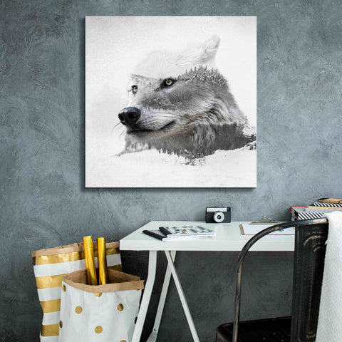 Image of 'Wolf In Ice' by Karen Smith Giclee Canvas Wall Art,26x26