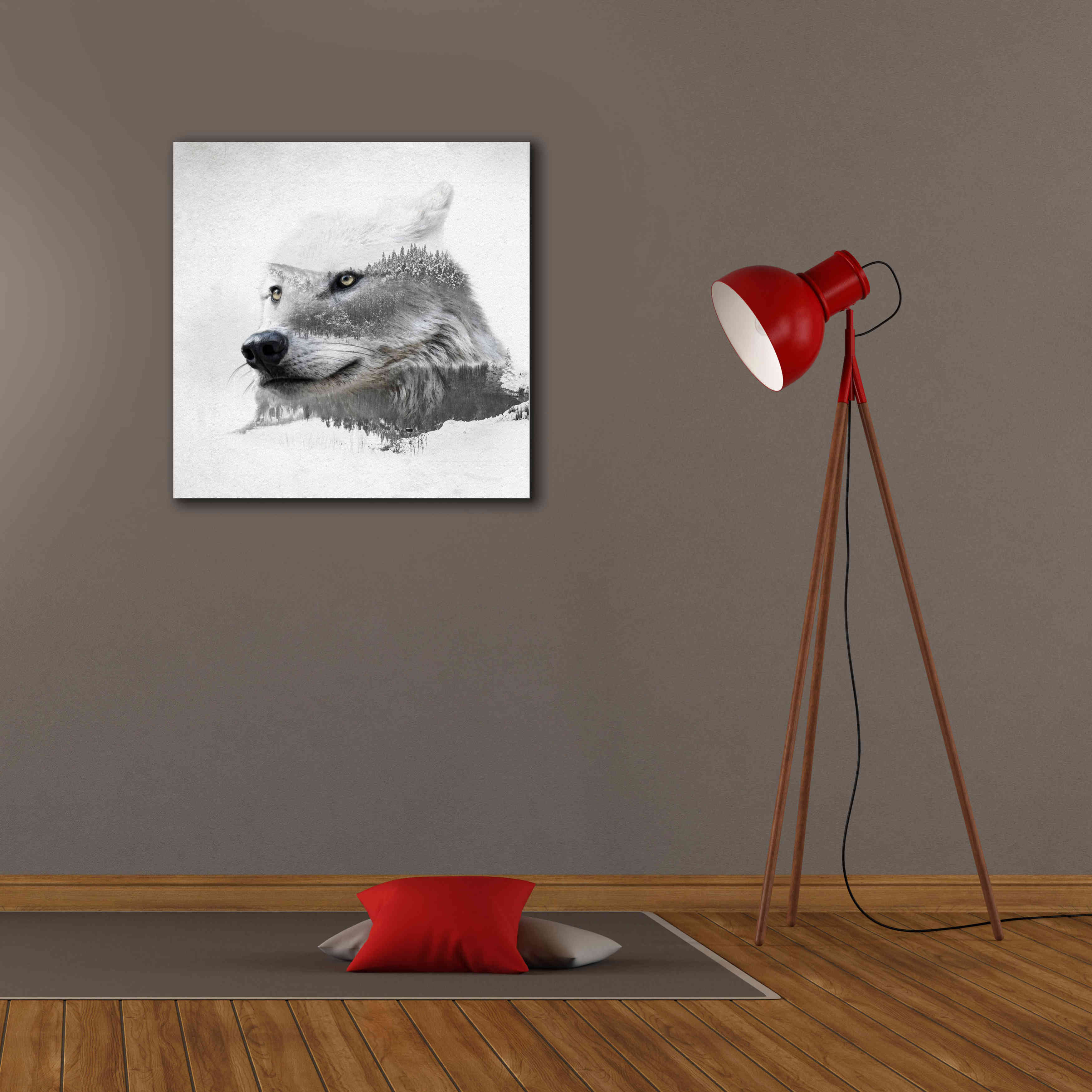 'Wolf In Ice' by Karen Smith Giclee Canvas Wall Art,26x26