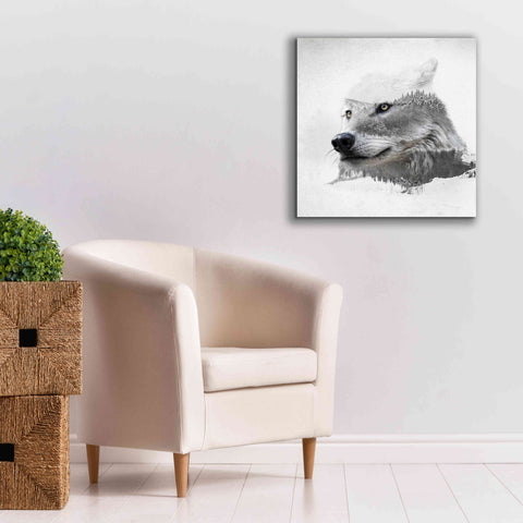 Image of 'Wolf In Ice' by Karen Smith Giclee Canvas Wall Art,26x26