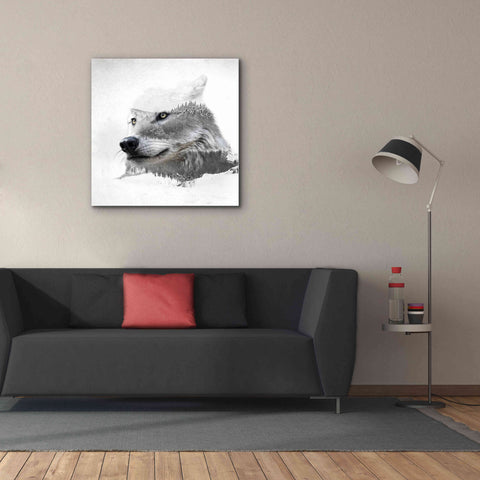 Image of 'Wolf In Ice' by Karen Smith Giclee Canvas Wall Art,37x37