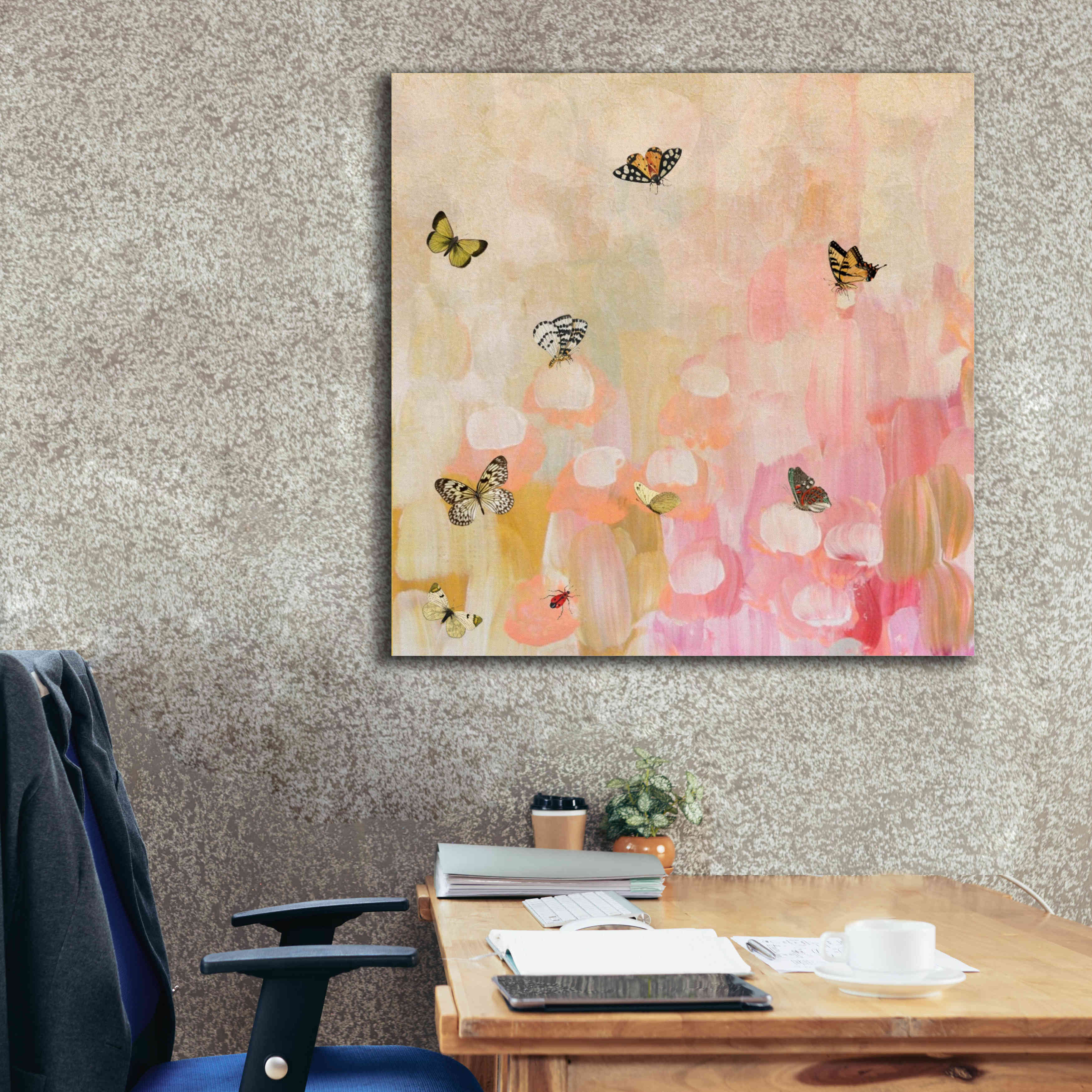 'Butterfly by 7' by Karen Smith Giclee Canvas Wall Art,37x37