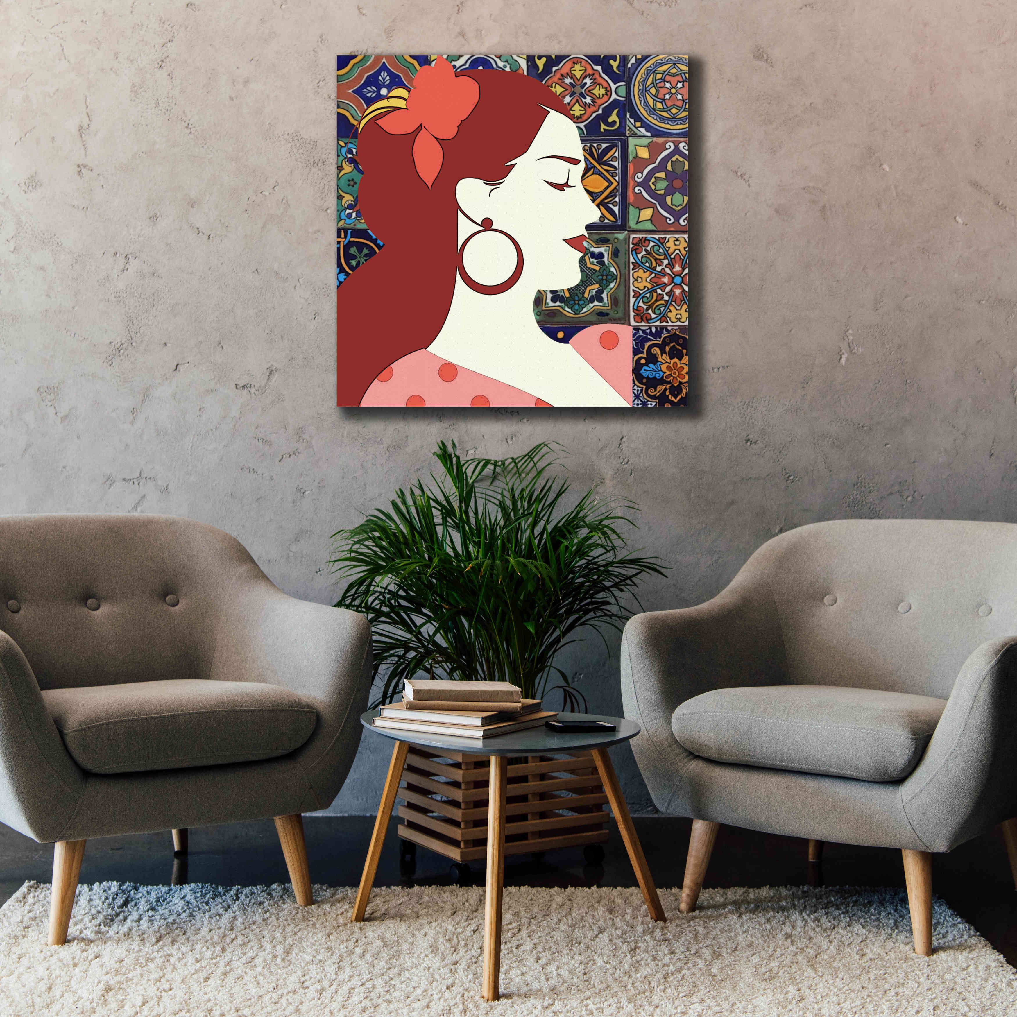 'Senorita 2' by Karen Smith Giclee Canvas Wall Art,37x37