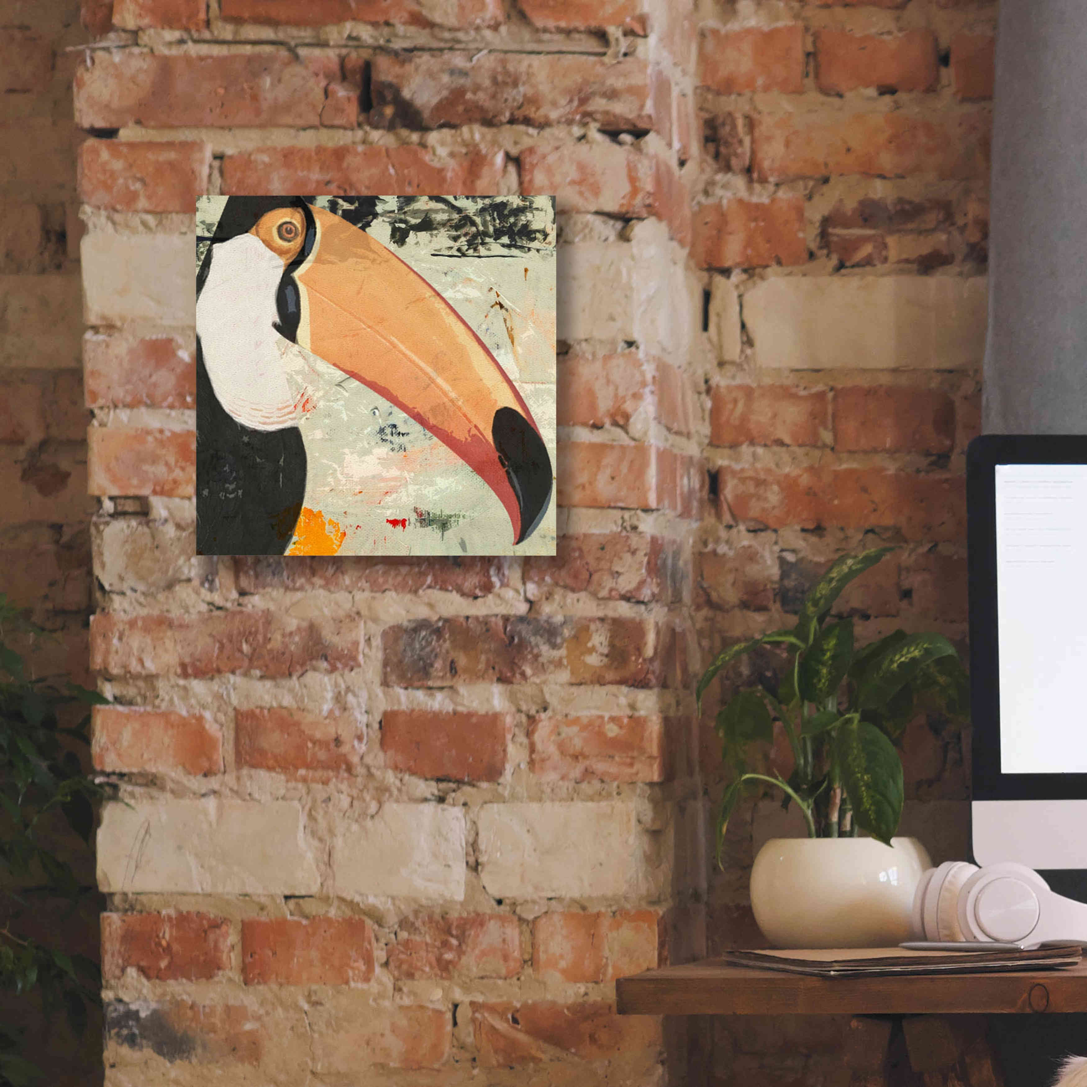 'Toucan Play 2' by Karen Smith Giclee Canvas Wall Art,12x12