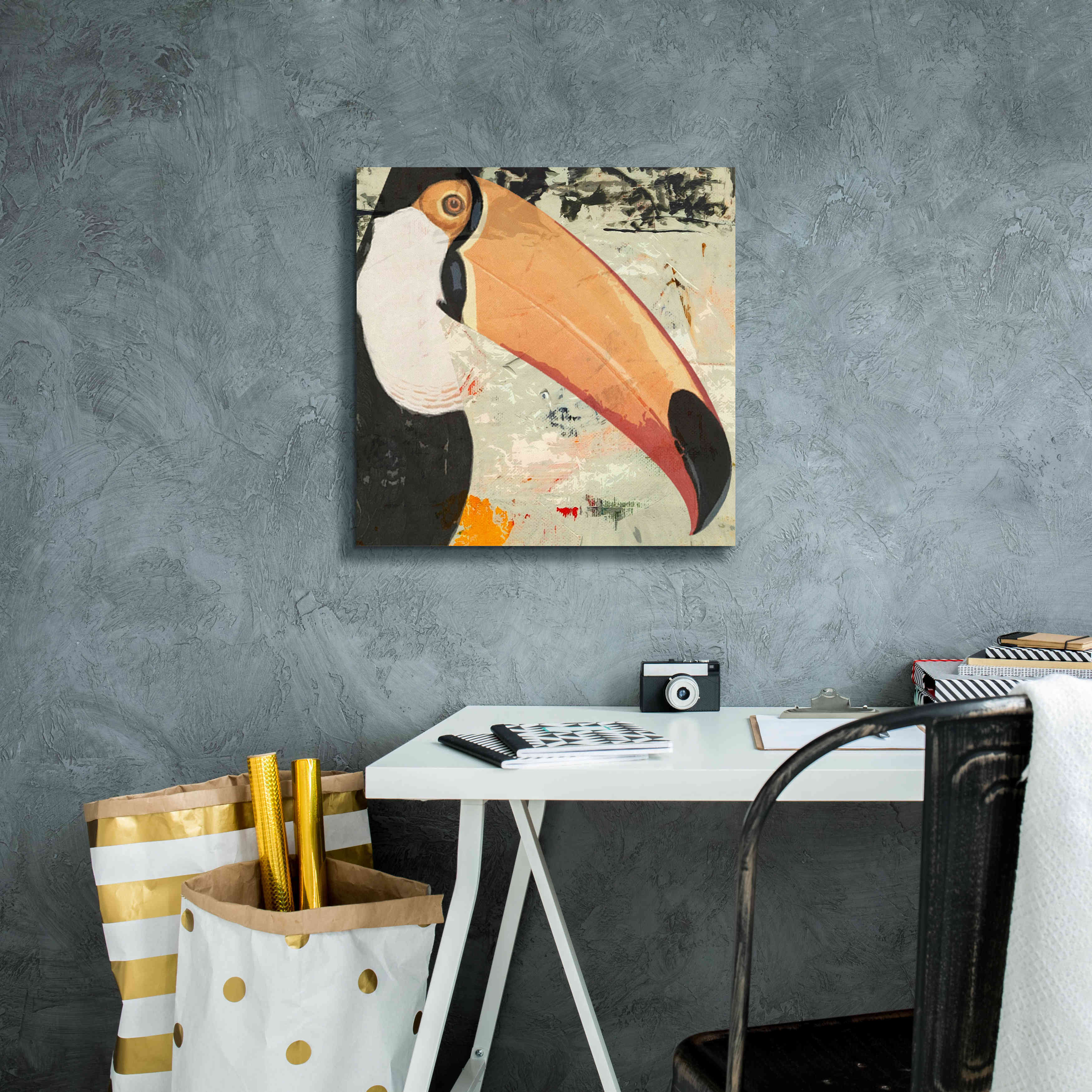 'Toucan Play 2' by Karen Smith Giclee Canvas Wall Art,18x18