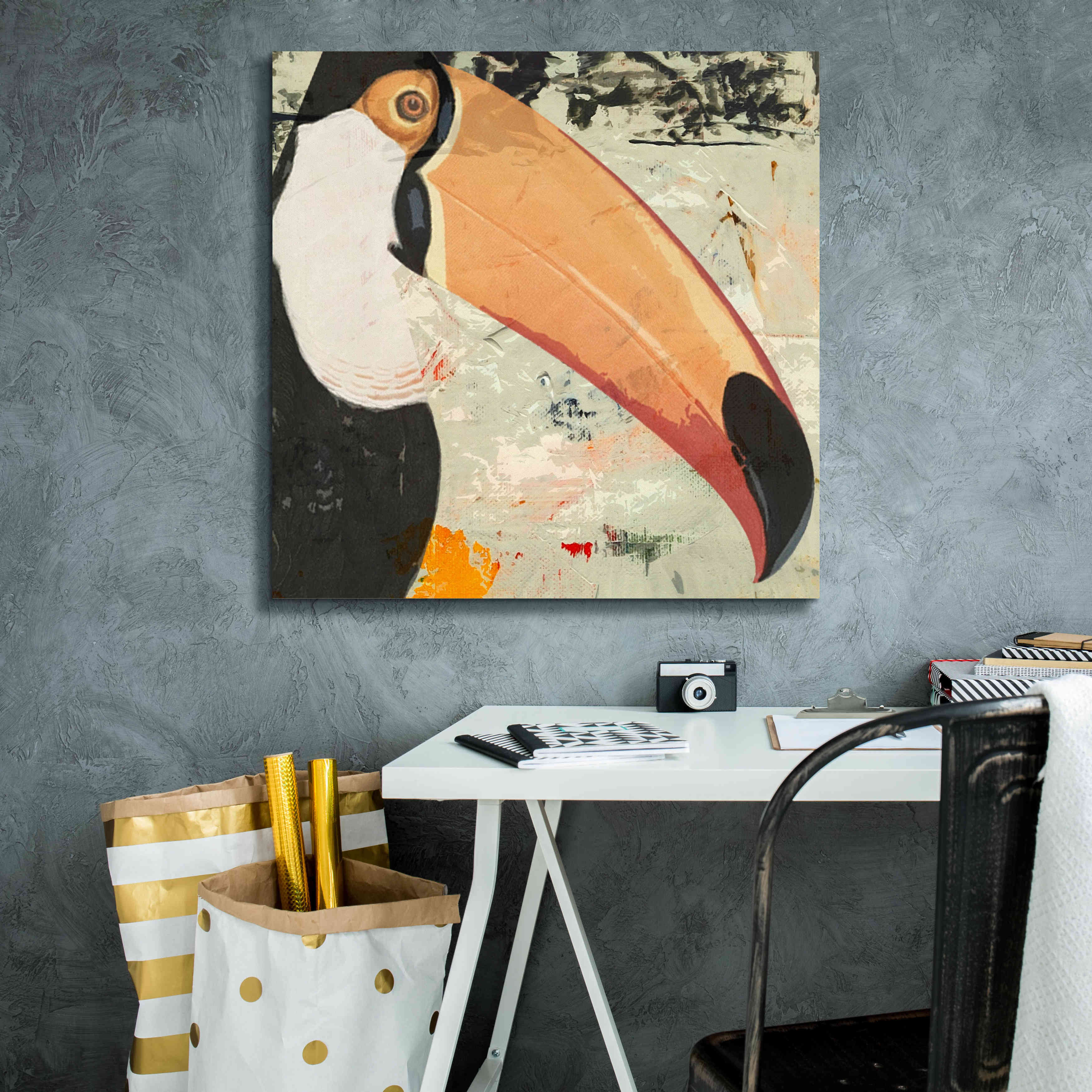 'Toucan Play 2' by Karen Smith Giclee Canvas Wall Art,26x26