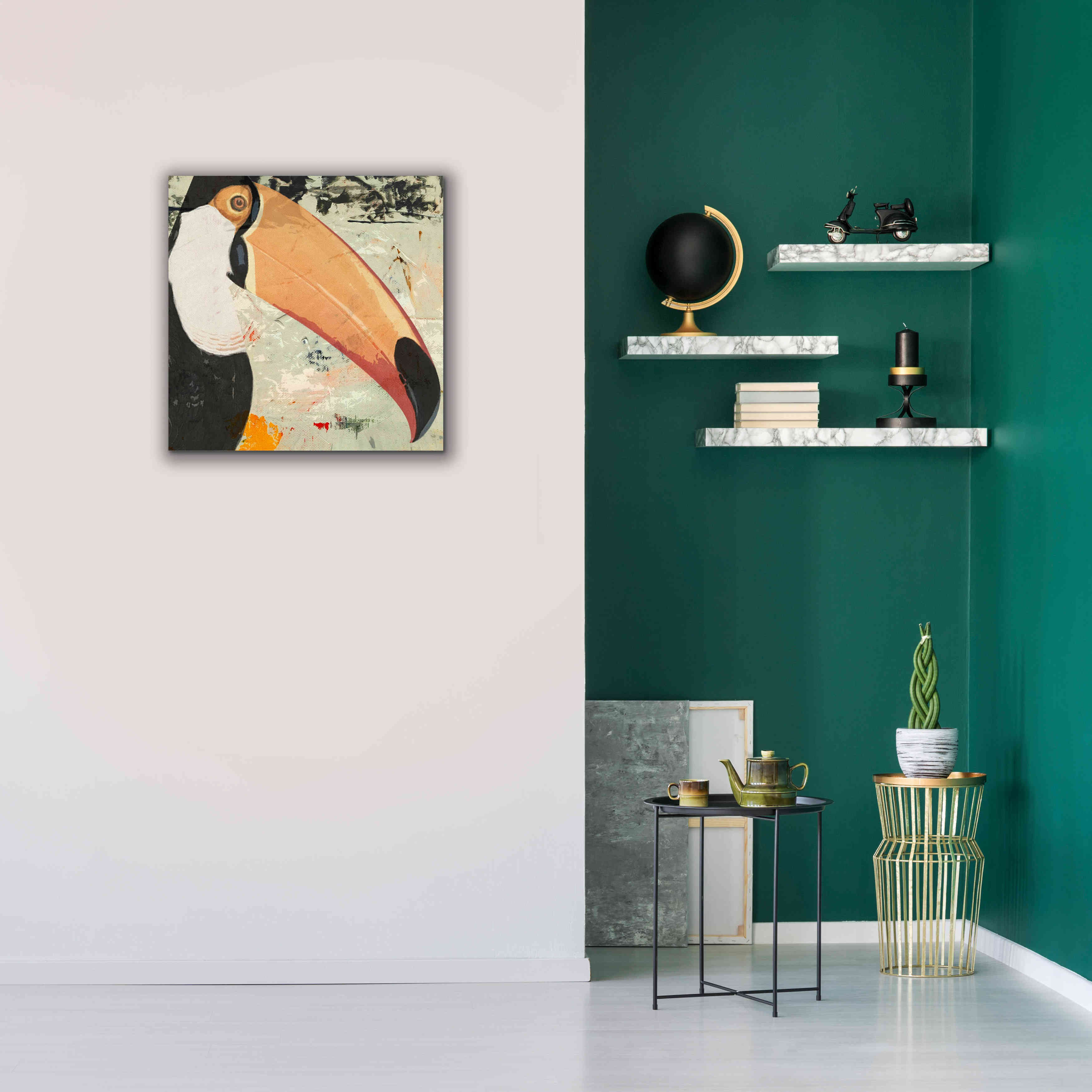 'Toucan Play 2' by Karen Smith Giclee Canvas Wall Art,26x26