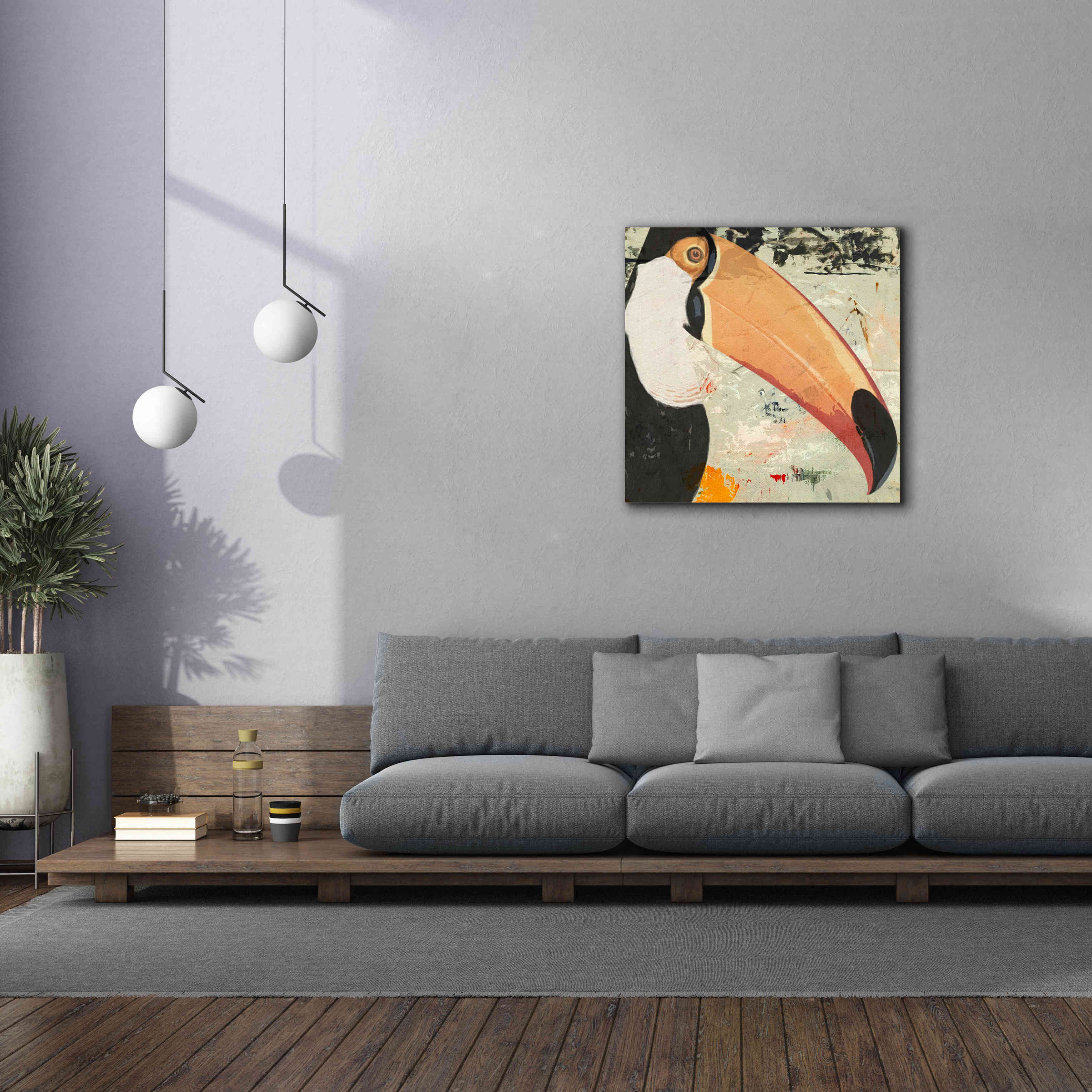 'Toucan Play 2' by Karen Smith Giclee Canvas Wall Art,37x37