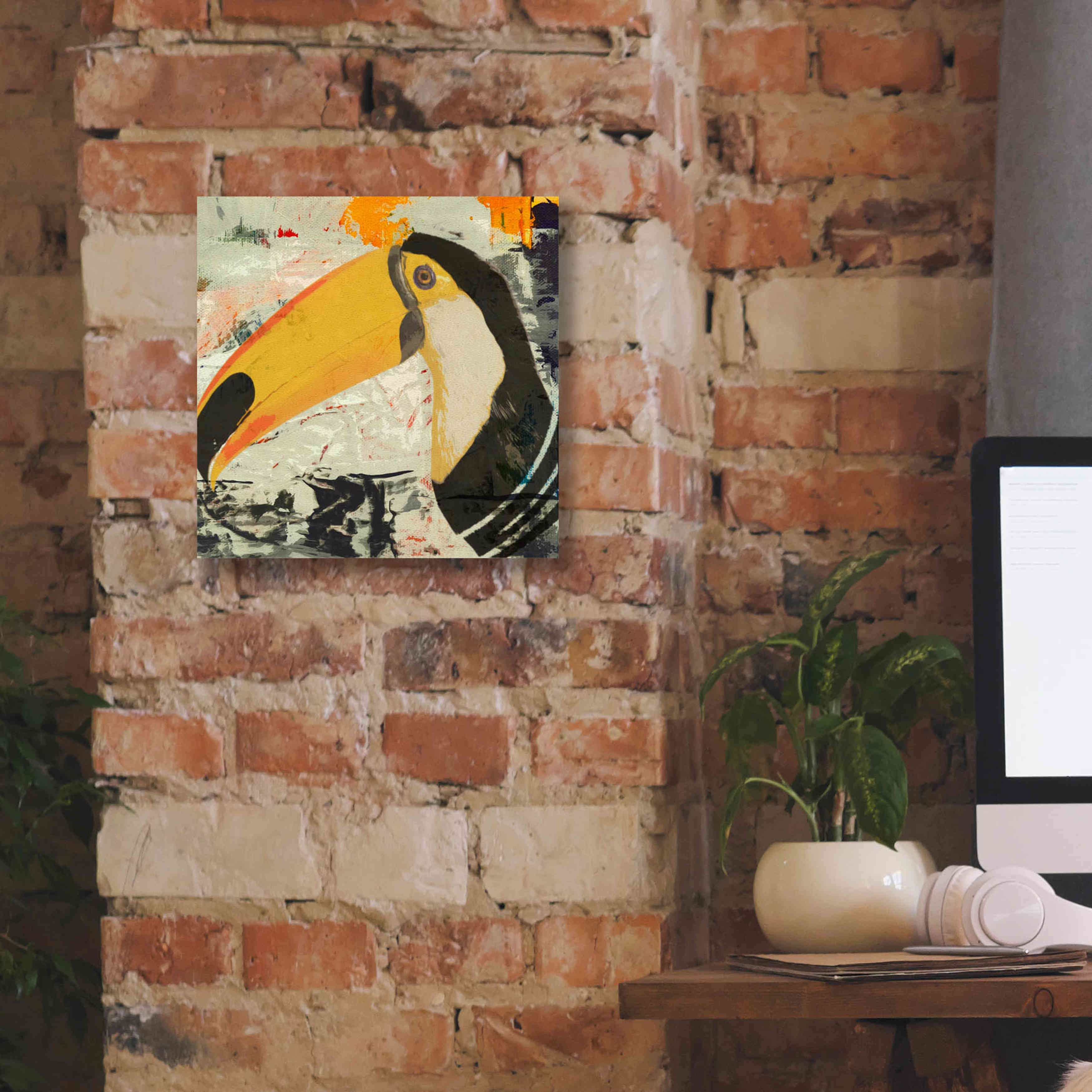 'Toucan Play 1' by Karen Smith Giclee Canvas Wall Art,12x12