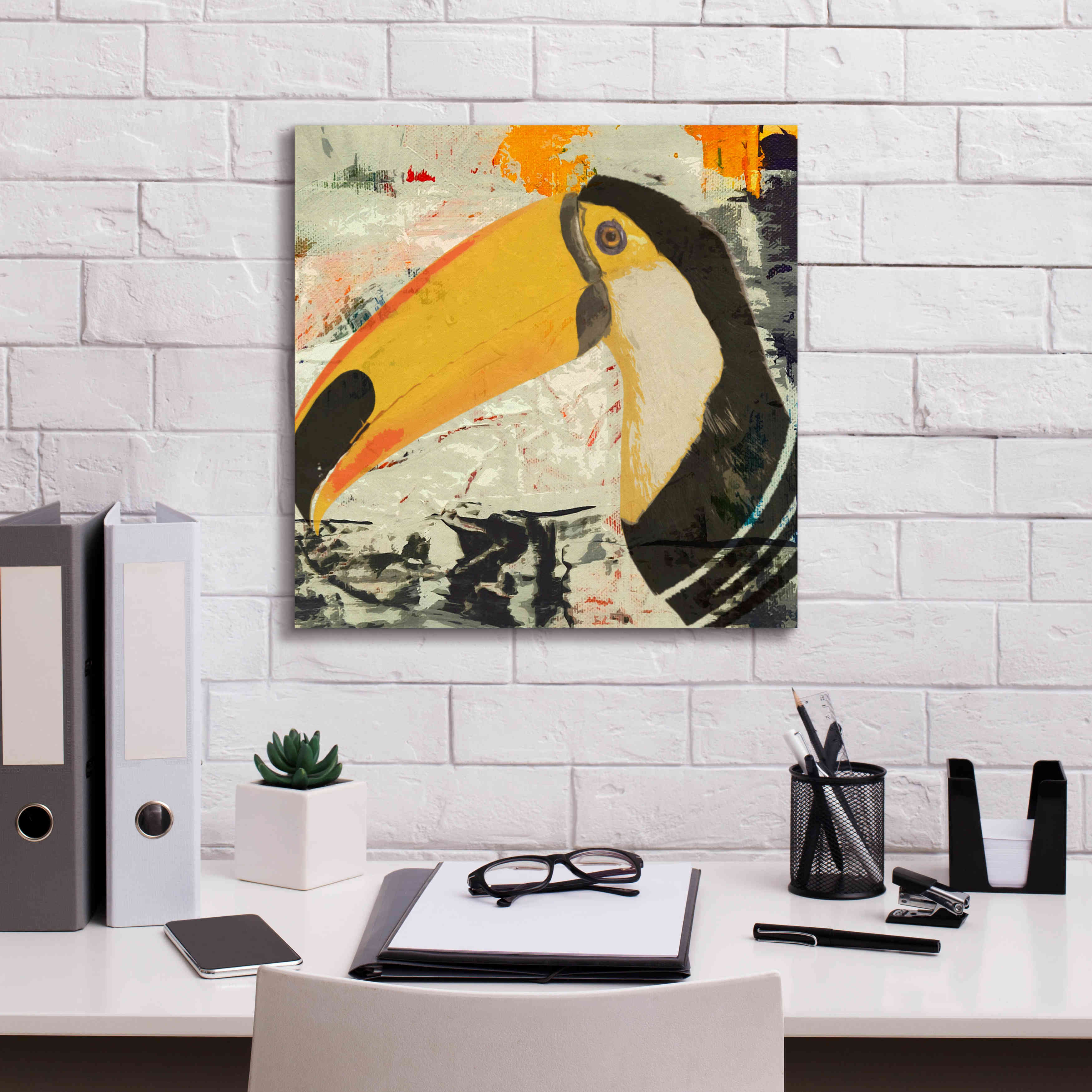 'Toucan Play 1' by Karen Smith Giclee Canvas Wall Art,18x18