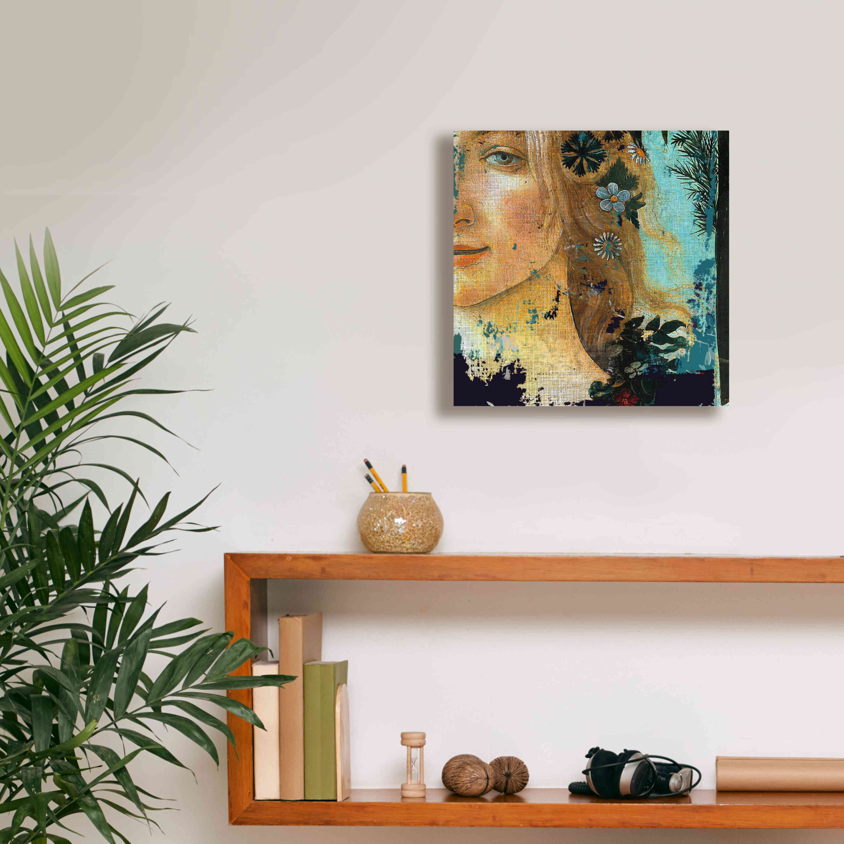 'Flower Lady' by Karen Smith Giclee Canvas Wall Art,12x12