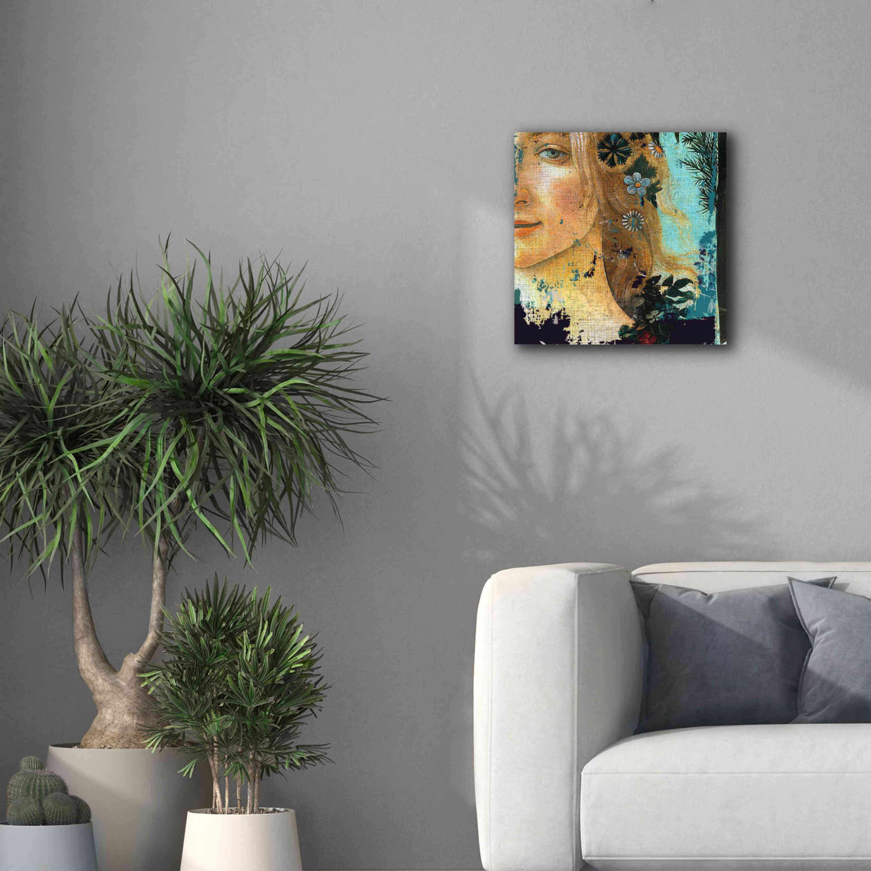 'Flower Lady' by Karen Smith Giclee Canvas Wall Art,18x18