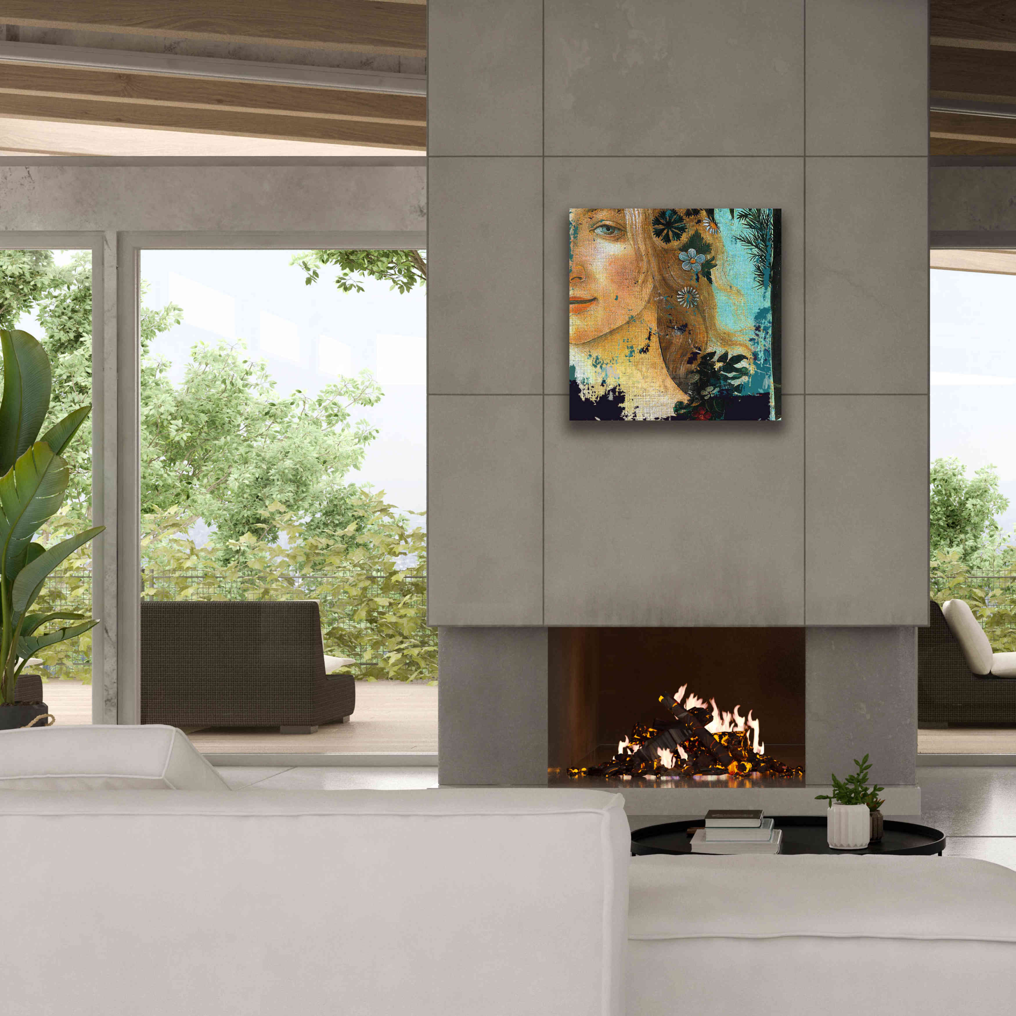 'Flower Lady' by Karen Smith Giclee Canvas Wall Art,26x26