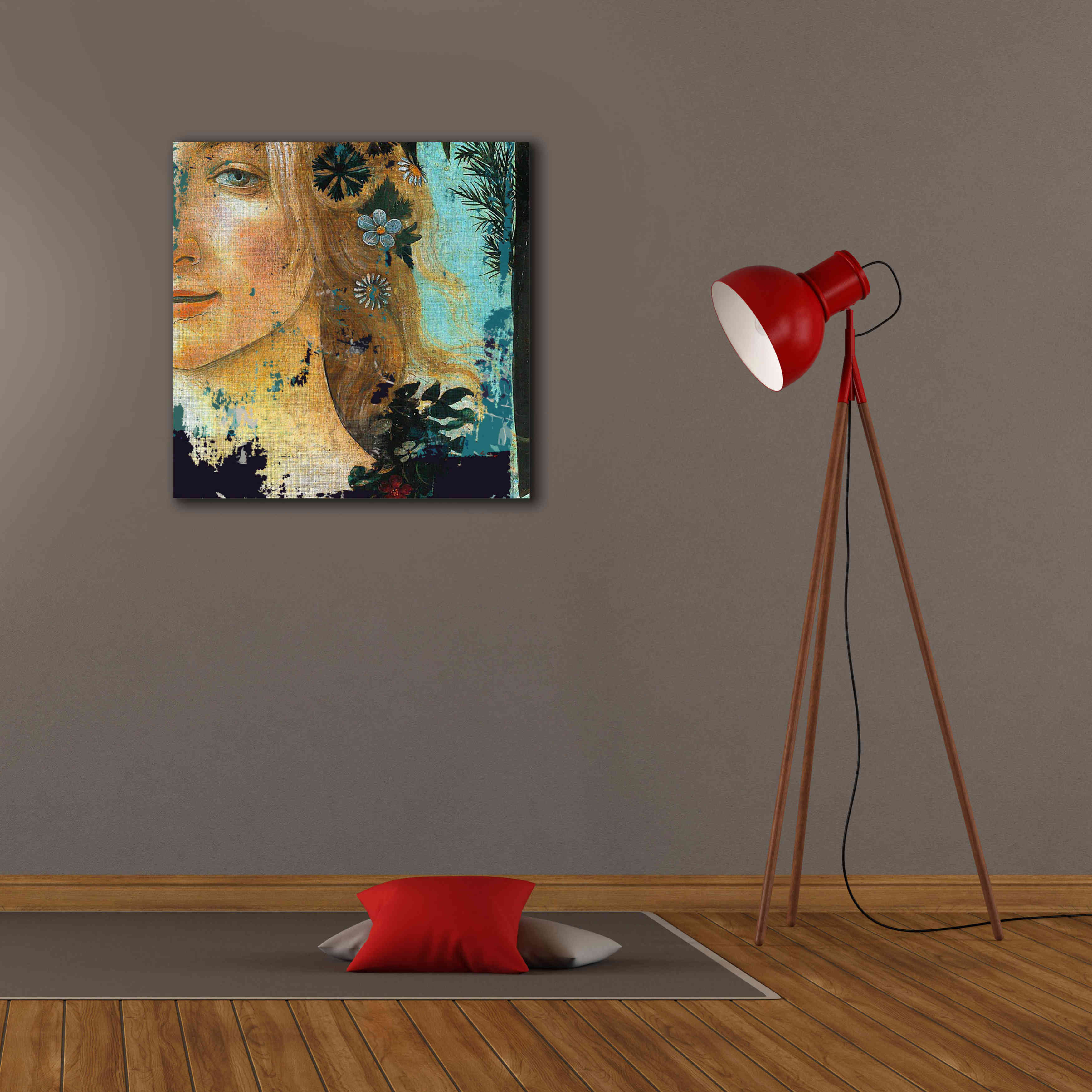 'Flower Lady' by Karen Smith Giclee Canvas Wall Art,26x26