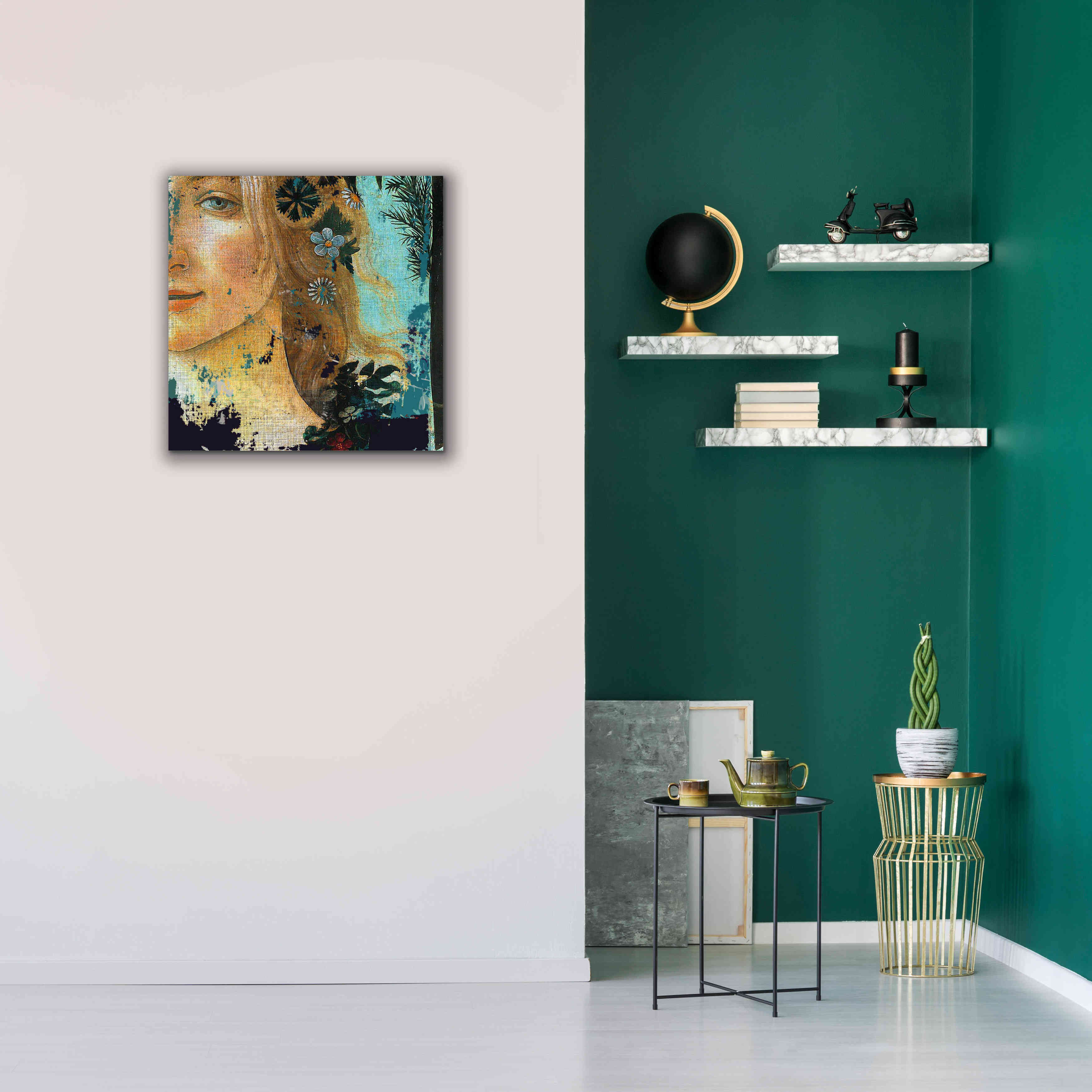 'Flower Lady' by Karen Smith Giclee Canvas Wall Art,26x26