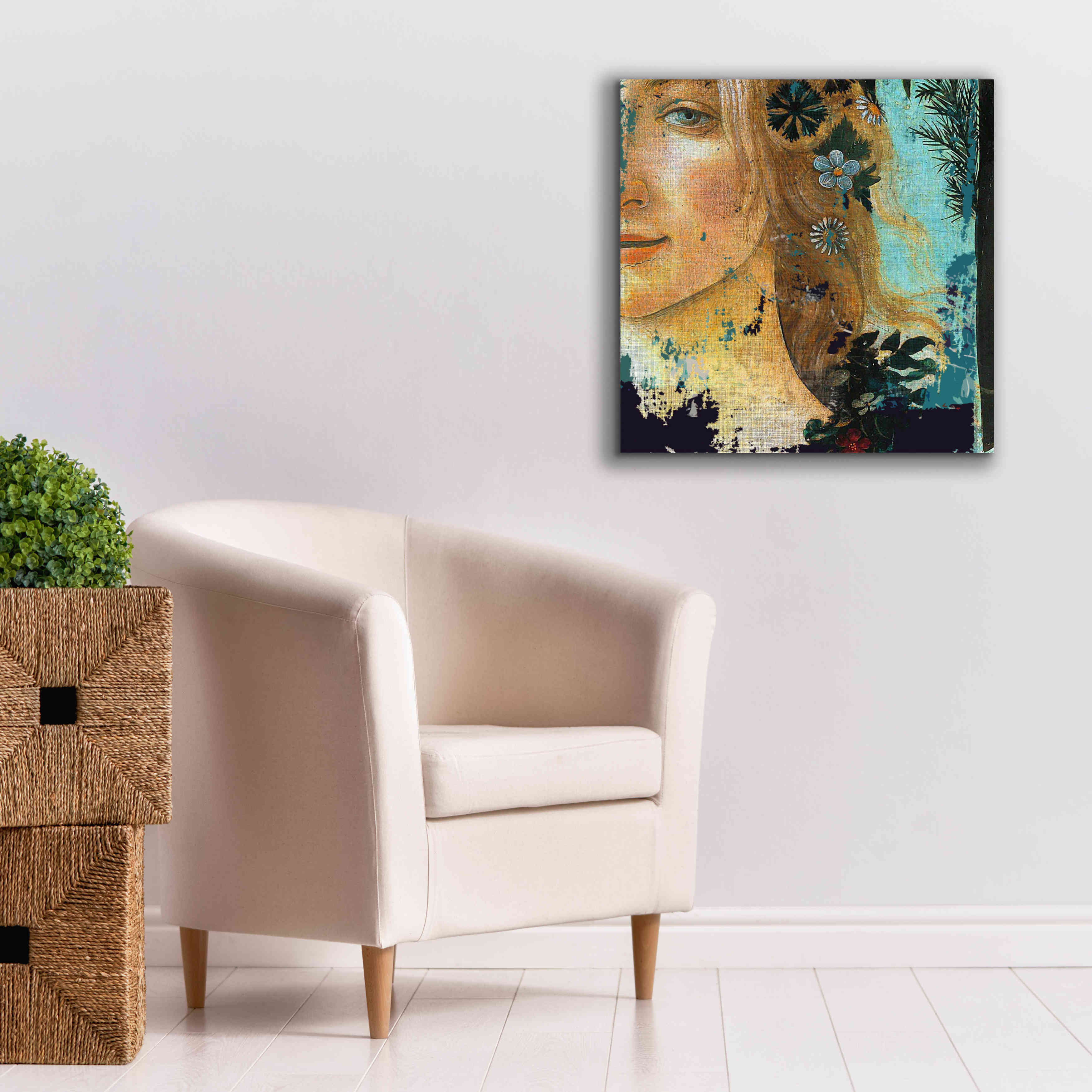 'Flower Lady' by Karen Smith Giclee Canvas Wall Art,26x26