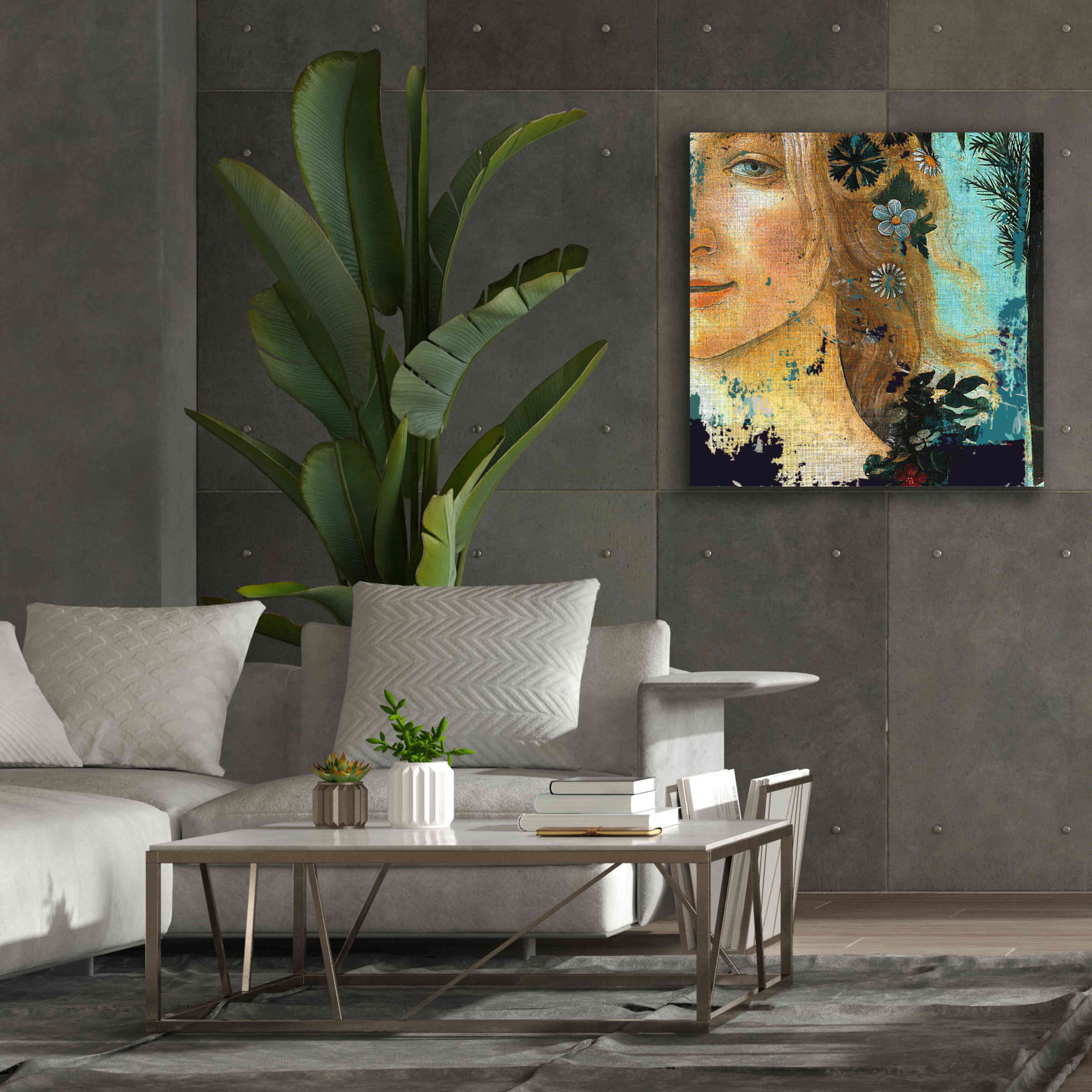 'Flower Lady' by Karen Smith Giclee Canvas Wall Art,37x37
