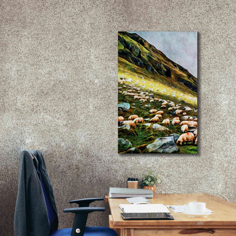 Image of 'Highland Hillside Herd' by Ashley Aldridge Giclee Canvas Wall Art,26 x 40