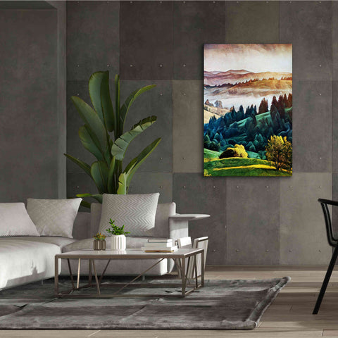 Image of 'Misty Morning Mountains 1' by Ashley Aldridge Giclee Canvas Wall Art,40 x 60