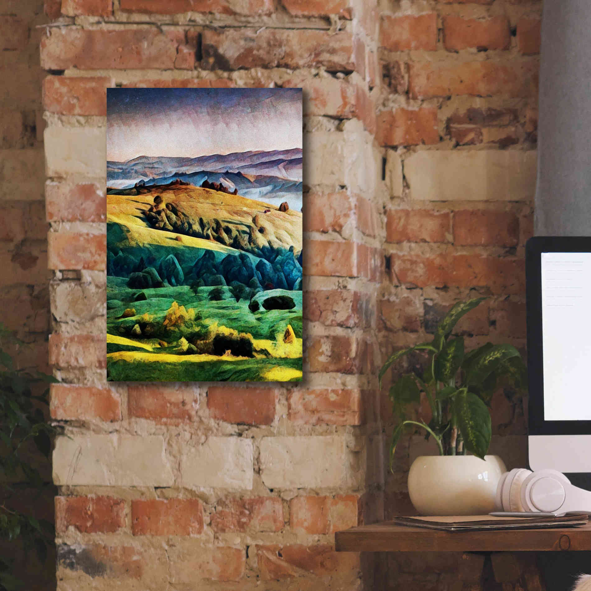 'Misty Morning Mountains 2' by Ashley Aldridge Giclee Canvas Wall Art,12 x 18