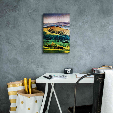 Image of 'Misty Morning Mountains 2' by Ashley Aldridge Giclee Canvas Wall Art,12 x 18