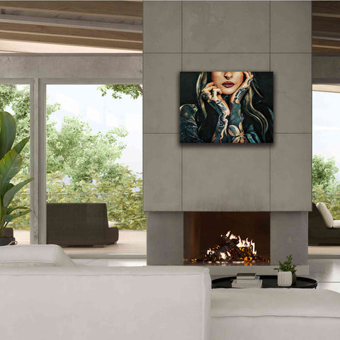 Image of 'Tattooed Temptress' by Ashley Aldridge Giclee Canvas Wall Art,34 x 26