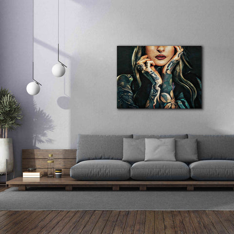 Image of 'Tattooed Temptress' by Ashley Aldridge Giclee Canvas Wall Art,54 x 40