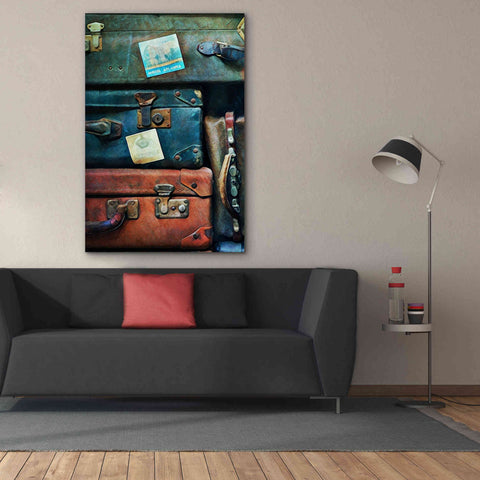 Image of 'Vintage Stacked Suitcases 2' by Ashley Aldridge Giclee Canvas Wall Art,40 x 60