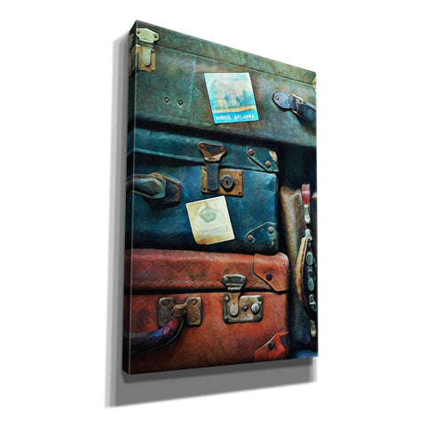 Image of 'Vintage Stacked Suitcases 2' by Ashley Aldridge Giclee Canvas Wall Art