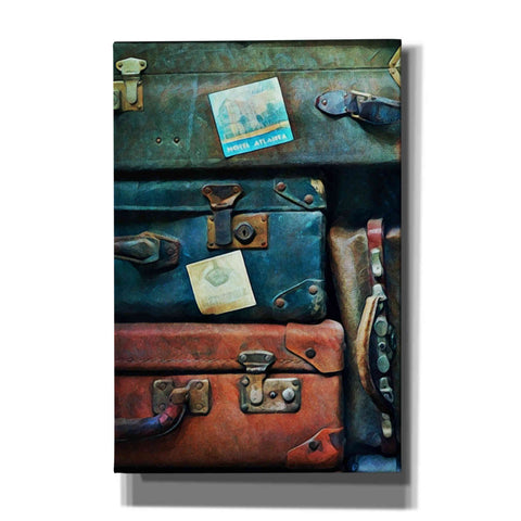 Image of 'Vintage Stacked Suitcases 2' by Ashley Aldridge Giclee Canvas Wall Art