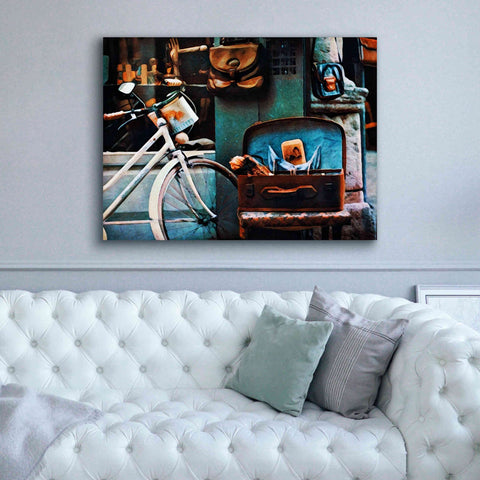 Image of 'Bicycle Brown Baggage' by Ashley Aldridge Giclee Canvas Wall Art,54 x 40