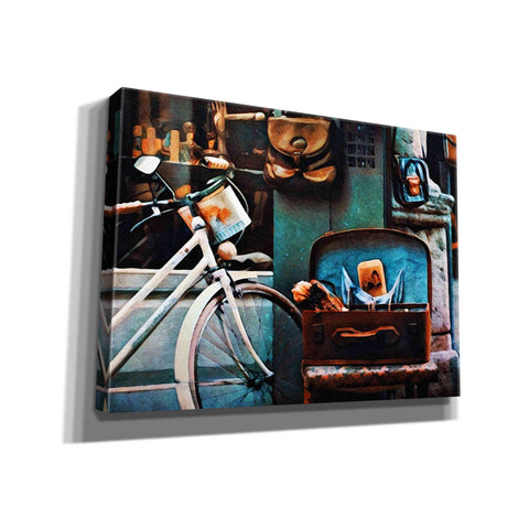 Image of 'Bicycle Brown Baggage' by Ashley Aldridge Giclee Canvas Wall Art