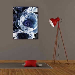 'Peony Blue Petals 1' by Ashley Aldridge Giclee Canvas Wall Art,26 x 34