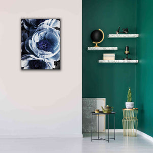 'Peony Blue Petals 1' by Ashley Aldridge Giclee Canvas Wall Art,26 x 34
