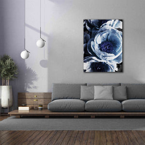 'Peony Blue Petals 1' by Ashley Aldridge Giclee Canvas Wall Art,40 x 54