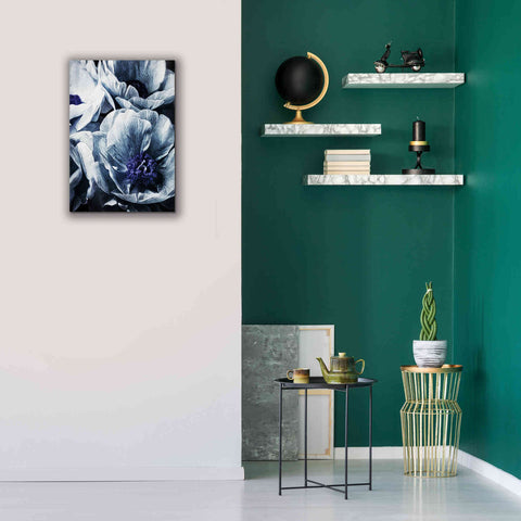 Image of 'Peony Blue Petals 2' by Ashley Aldridge Giclee Canvas Wall Art,18 x 26