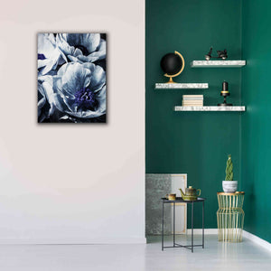 'Peony Blue Petals 2' by Ashley Aldridge Giclee Canvas Wall Art,26 x 34