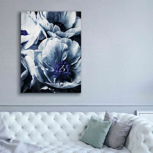 'Peony Blue Petals 2' by Ashley Aldridge Giclee Canvas Wall Art,40 x 54