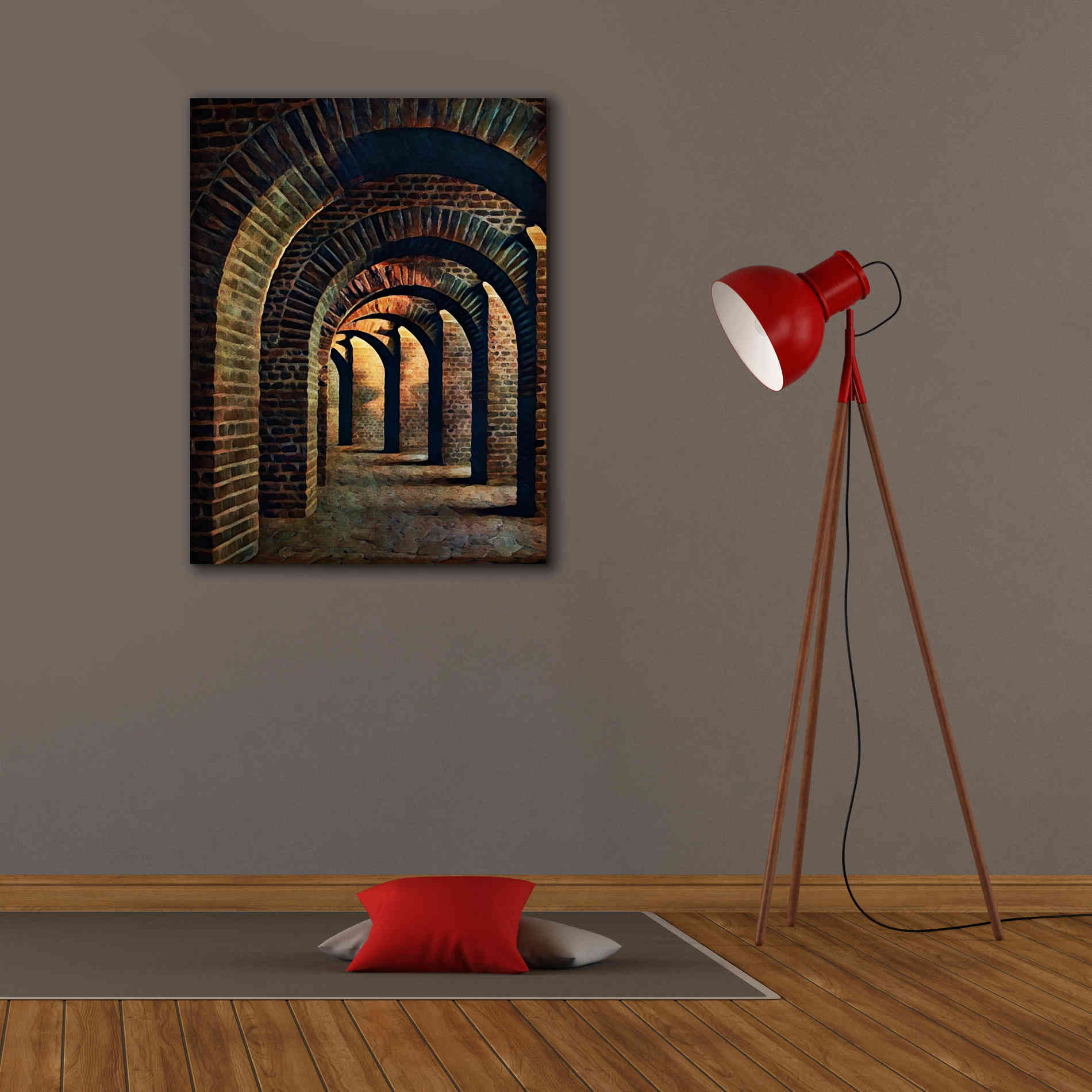 'Medieval Vaulted Cellar 1' by Ashley Aldridge Giclee Canvas Wall Art,26 x 34