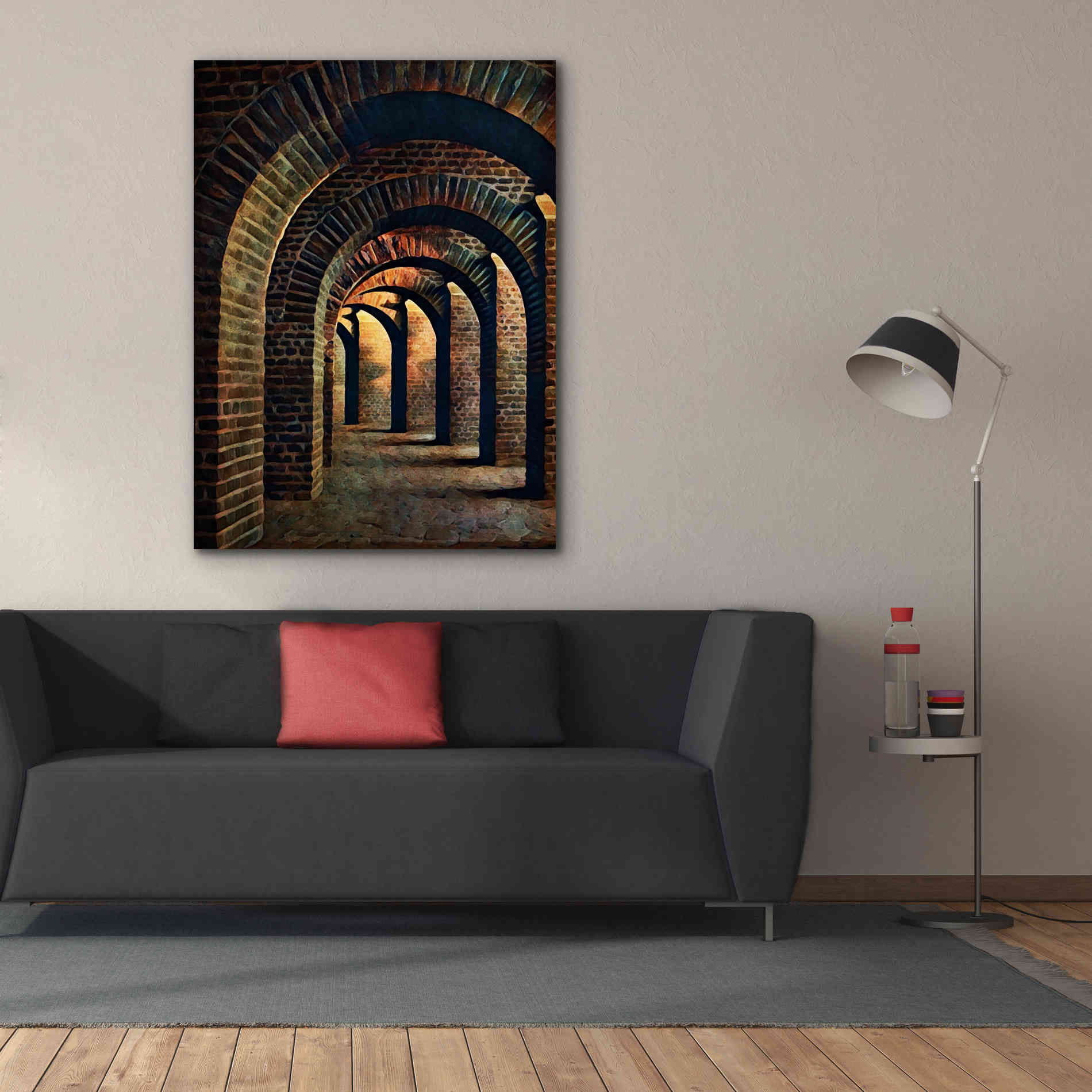 'Medieval Vaulted Cellar 1' by Ashley Aldridge Giclee Canvas Wall Art,40 x 54