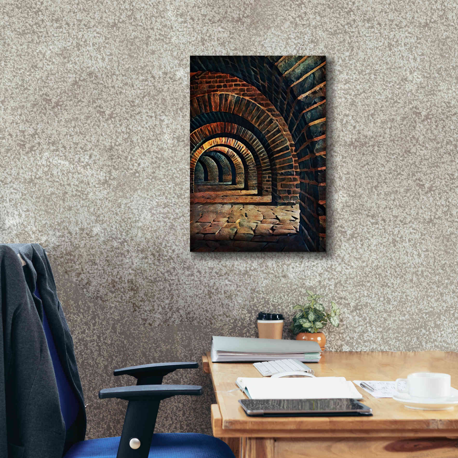 'Medieval Vaulted Cellar 2' by Ashley Aldridge Giclee Canvas Wall Art,18 x 26