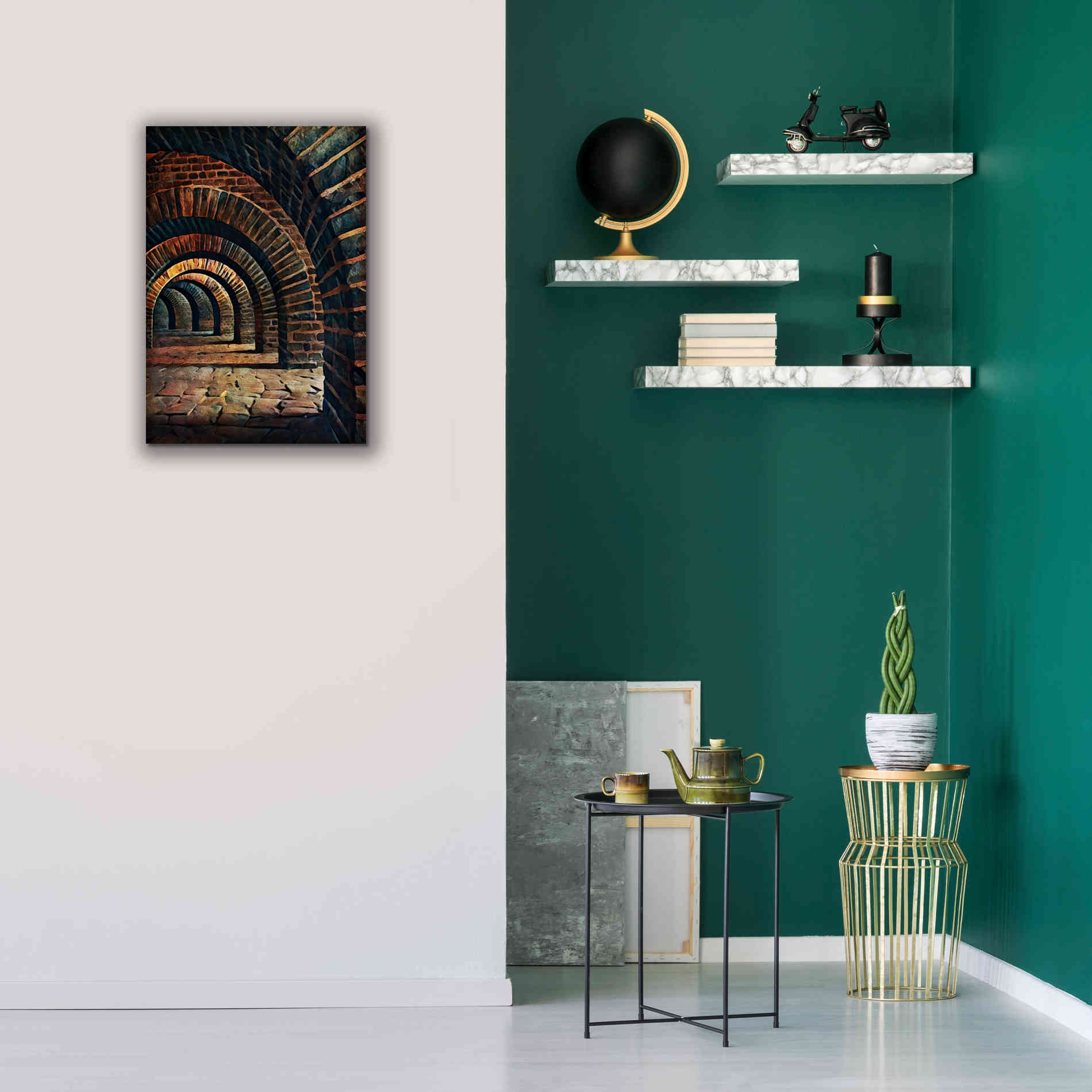 'Medieval Vaulted Cellar 2' by Ashley Aldridge Giclee Canvas Wall Art,18 x 26