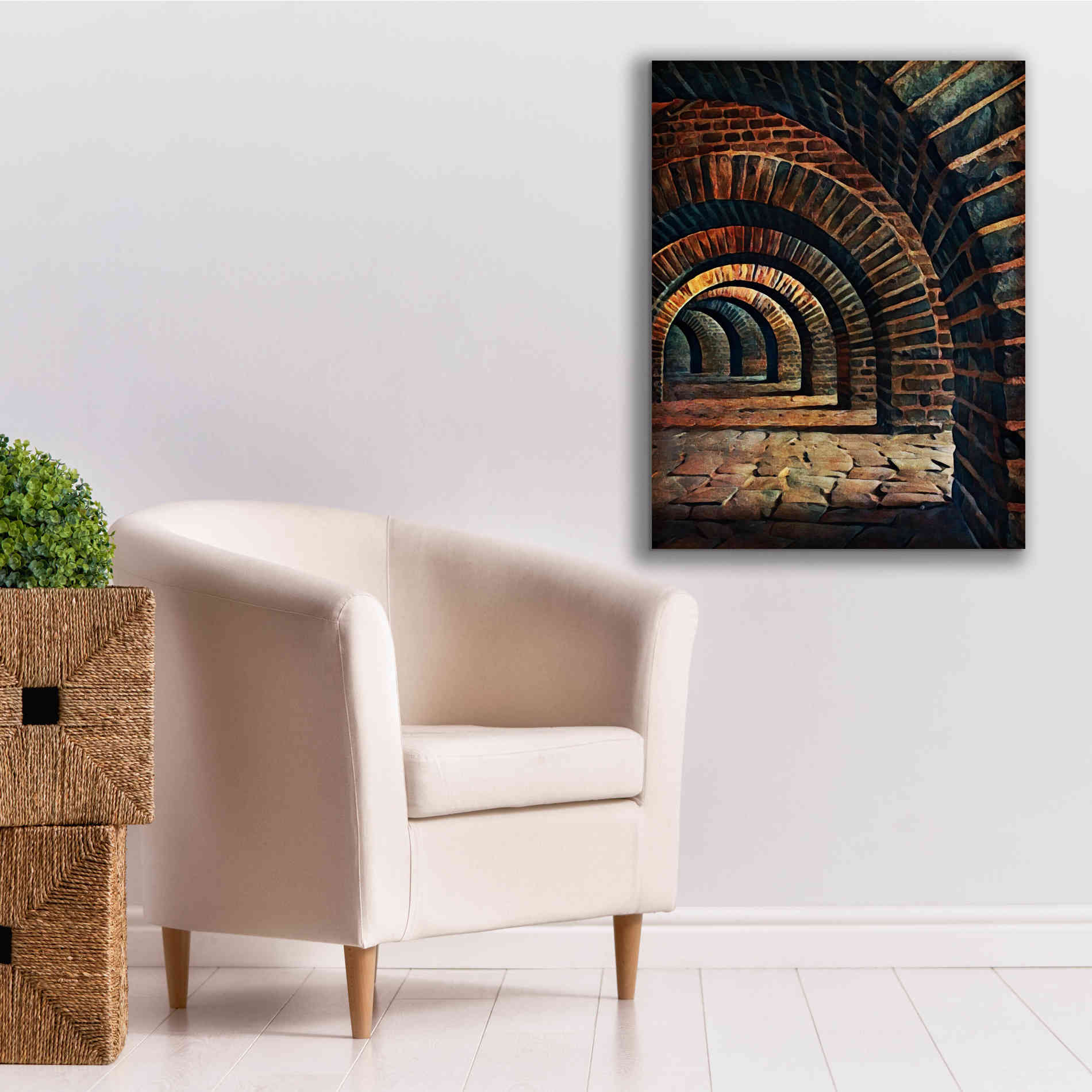 'Medieval Vaulted Cellar 2' by Ashley Aldridge Giclee Canvas Wall Art,26 x 34