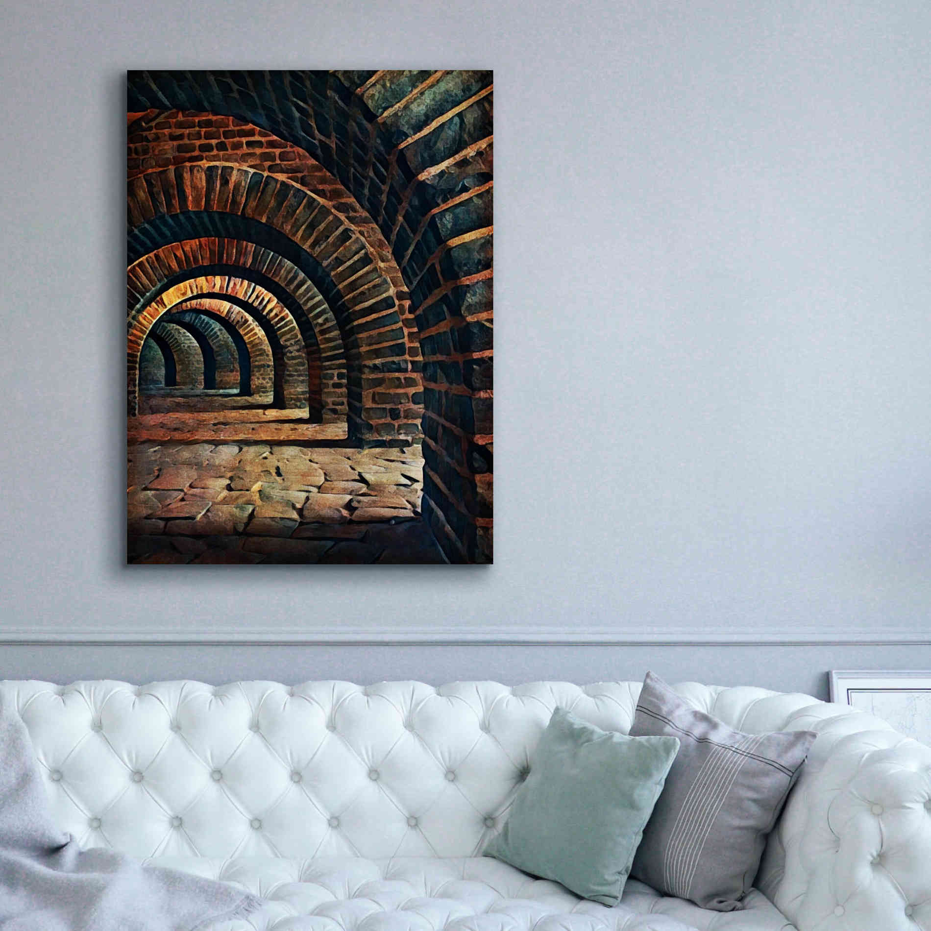 'Medieval Vaulted Cellar 2' by Ashley Aldridge Giclee Canvas Wall Art,40 x 54