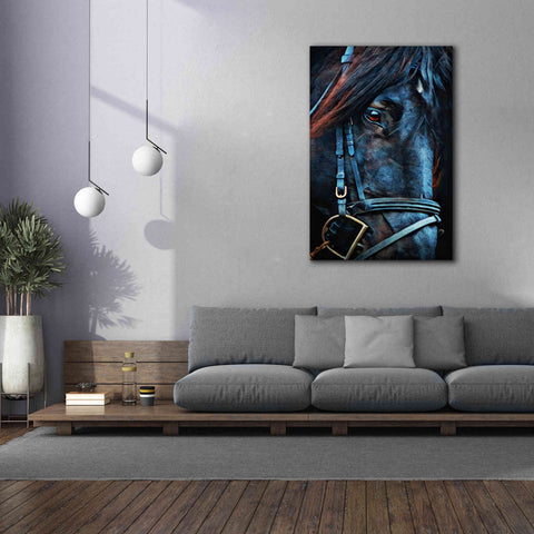 Image of 'Black Stallion Stare 2' by Ashley Aldridge Giclee Canvas Wall Art,40 x 60