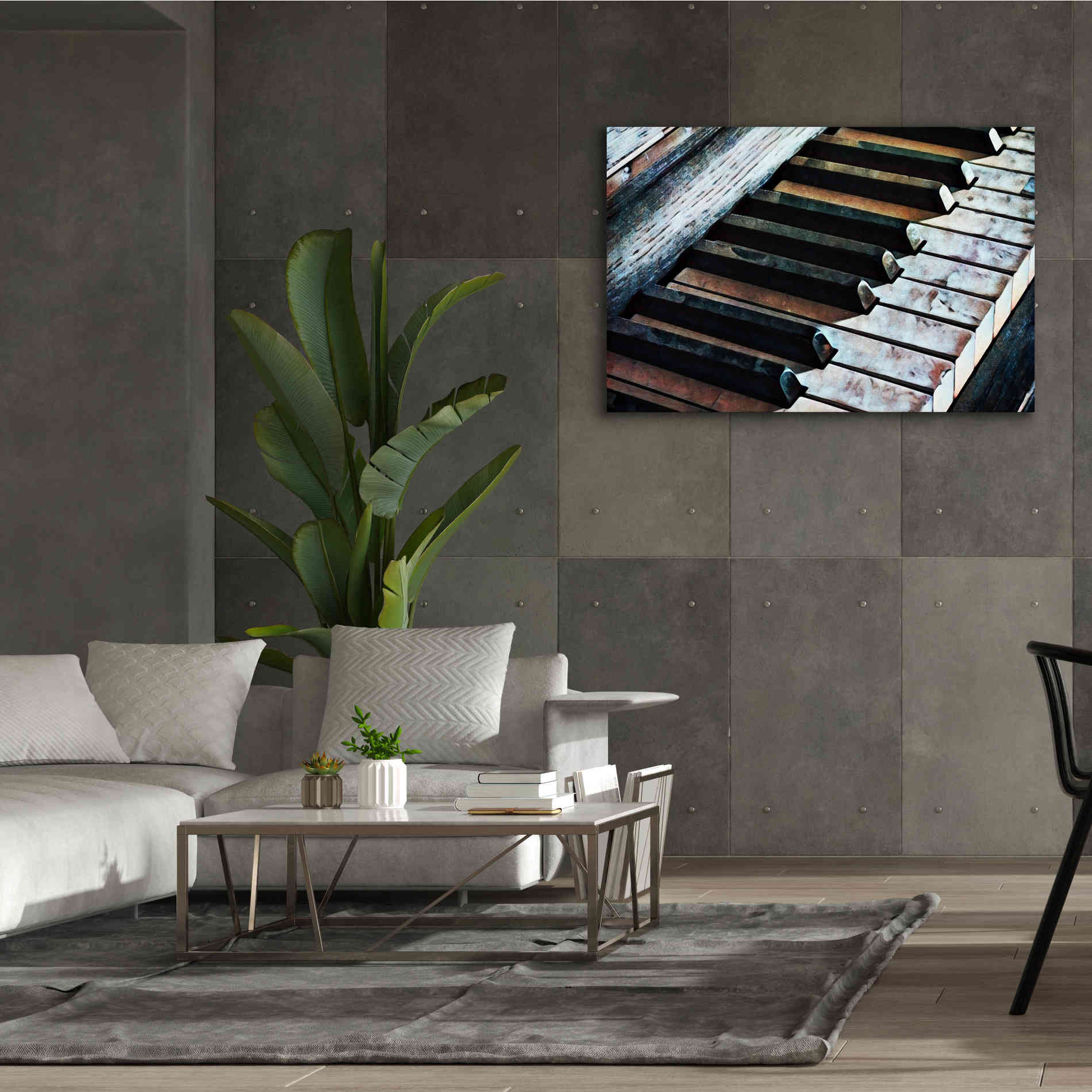 'Magnified & Musical 1' by Ashley Aldridge Giclee Canvas Wall Art,60 x 40